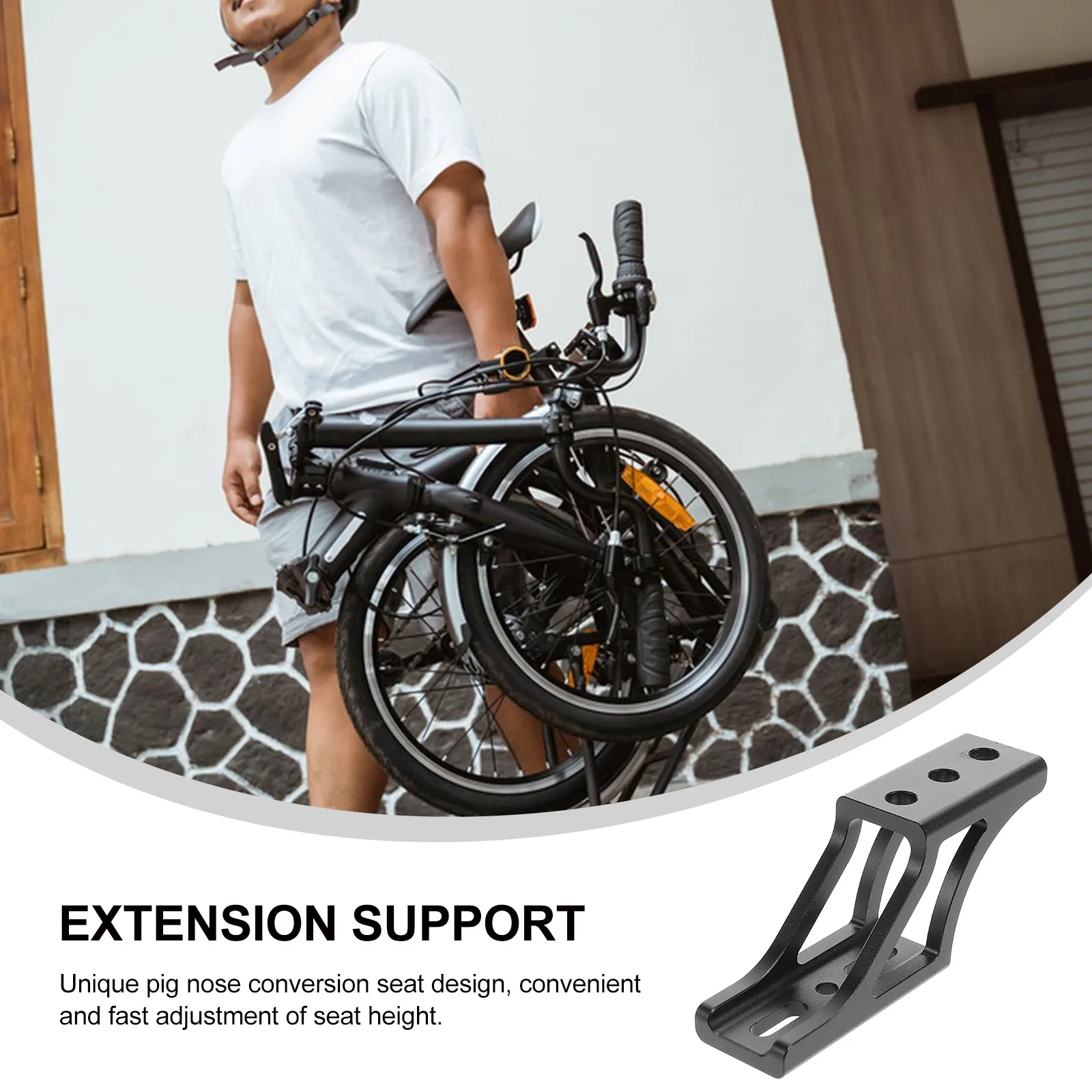 

Bicycle Front Bag Block Extender Pig Nose Conversion Seat Folding Bike Front Bag Carrier Bracket Cycling Accessories