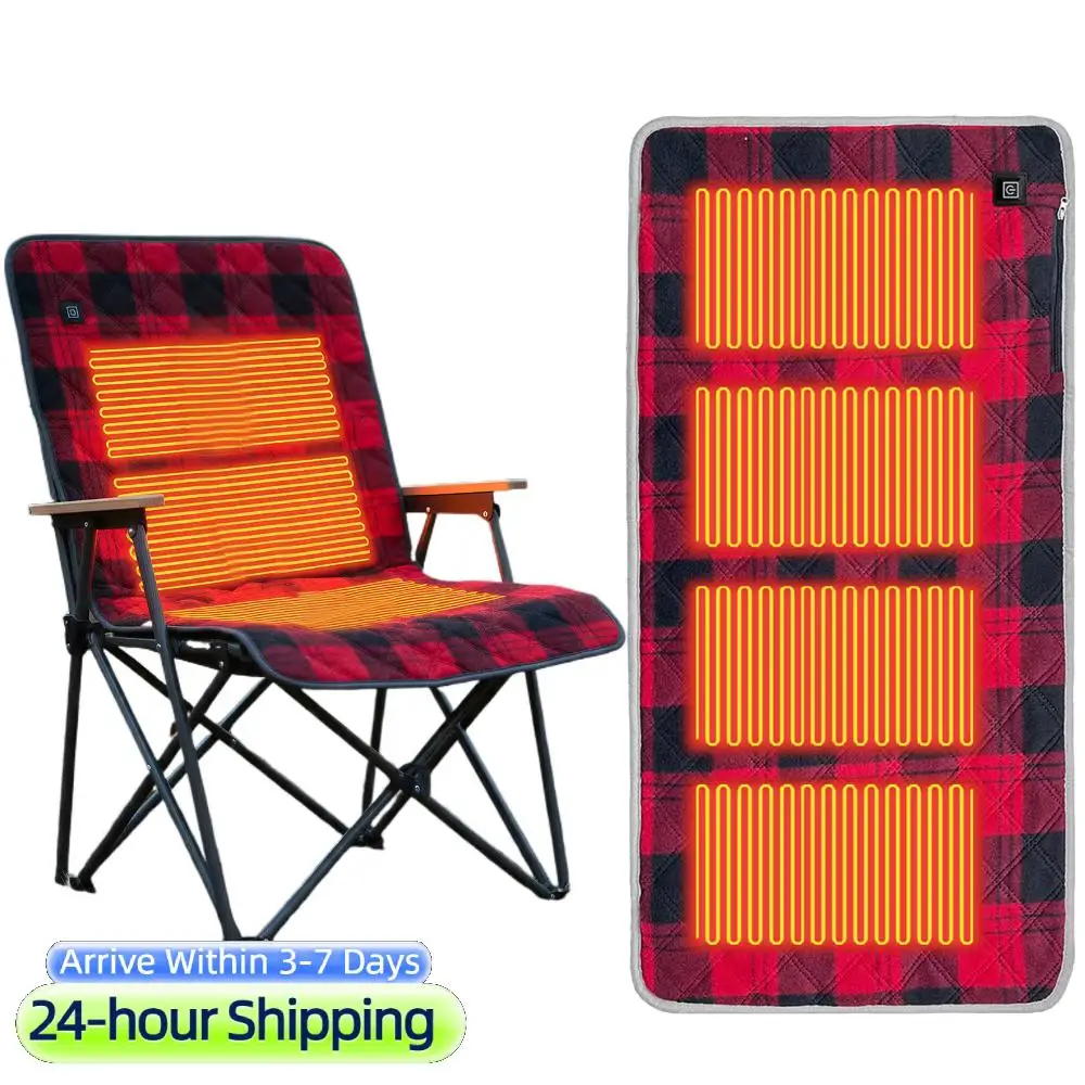 

5V USB Heating Pad Seat Warmer Power Bank Not Included Heated Seat Cushion Foldable Heating Cushion for Outdoor Camping Office