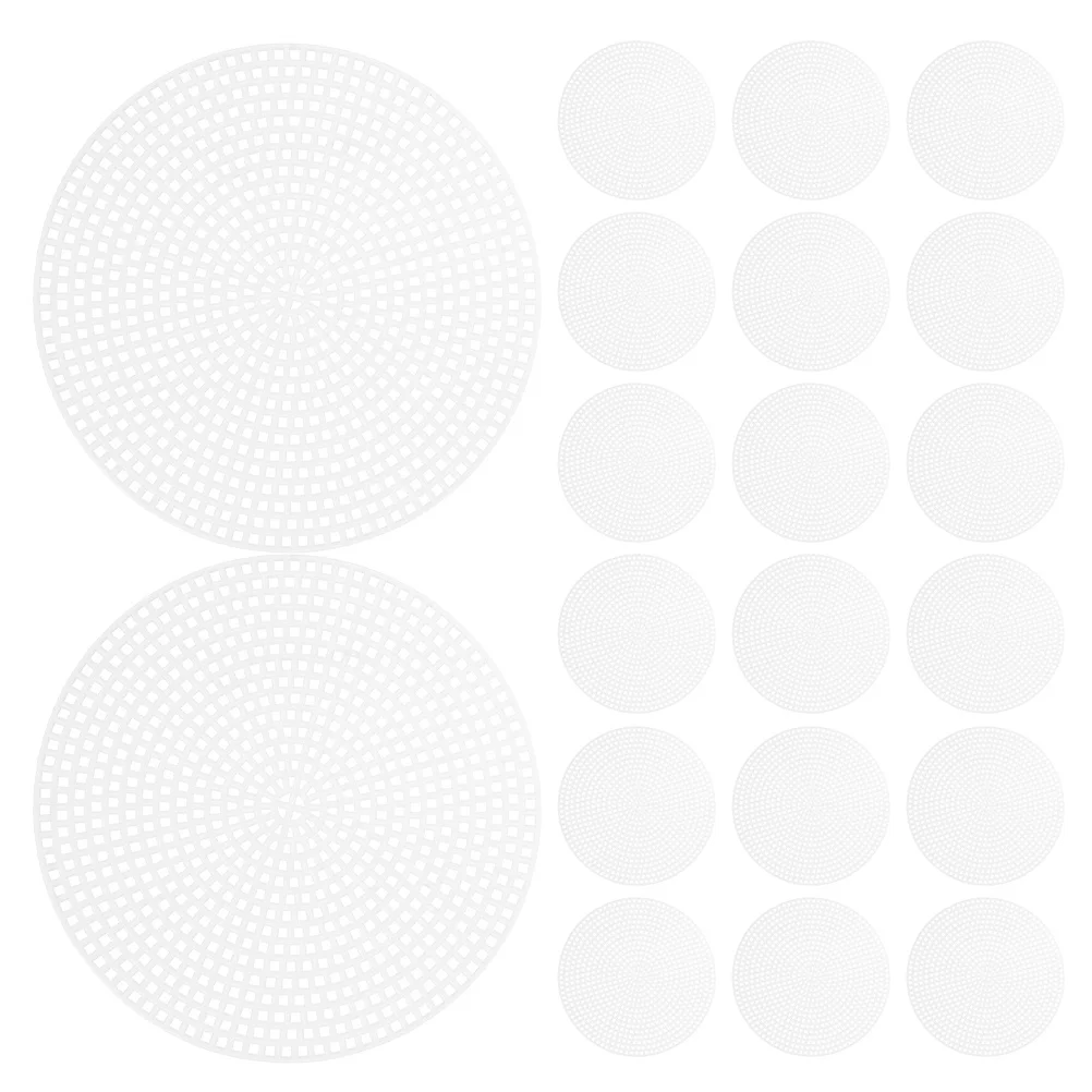 

20Pcs Round Plastic Canvas Sheets Sturdy Mesh Grid DIY Cross Stitch Embroidery Crochet Knitting Craft Supplies