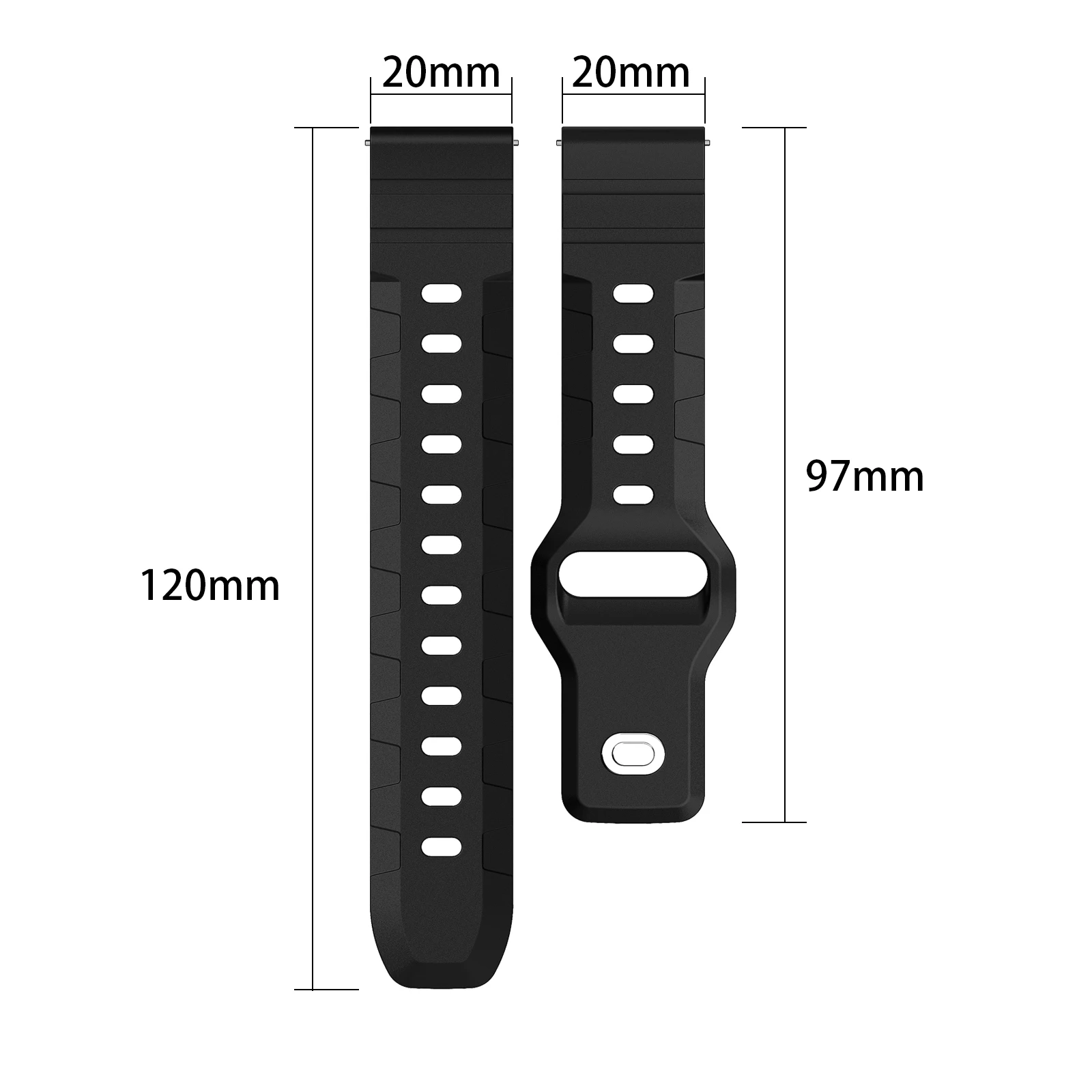 18mm 20mm 22mm Watch Strap For Samsung Galaxy Watch 4/5 classic 46 42mm Active2 Silicone Bracelet Amazfit HUAWEI WATCH GT 4/3/2