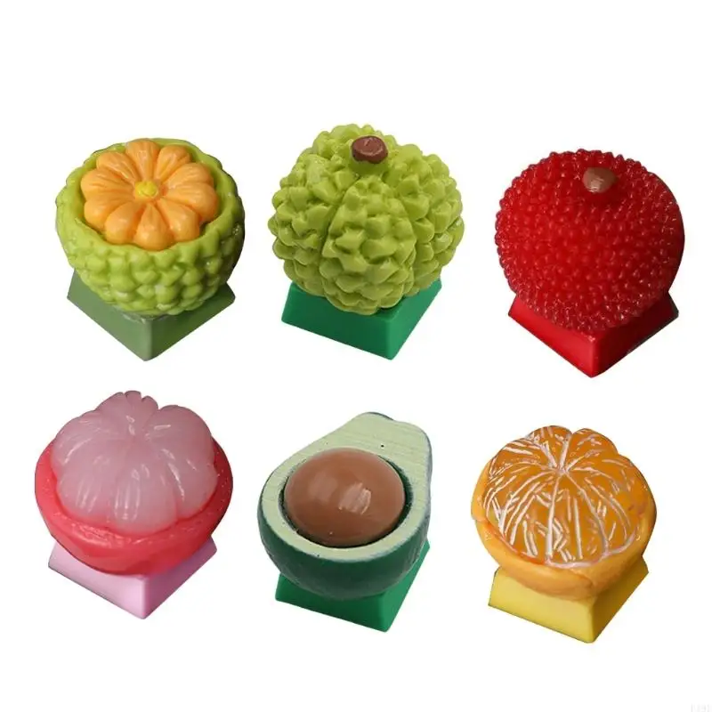 Bright Resin Computer Keycaps Featuring Detailed Strawberry Optional F19E