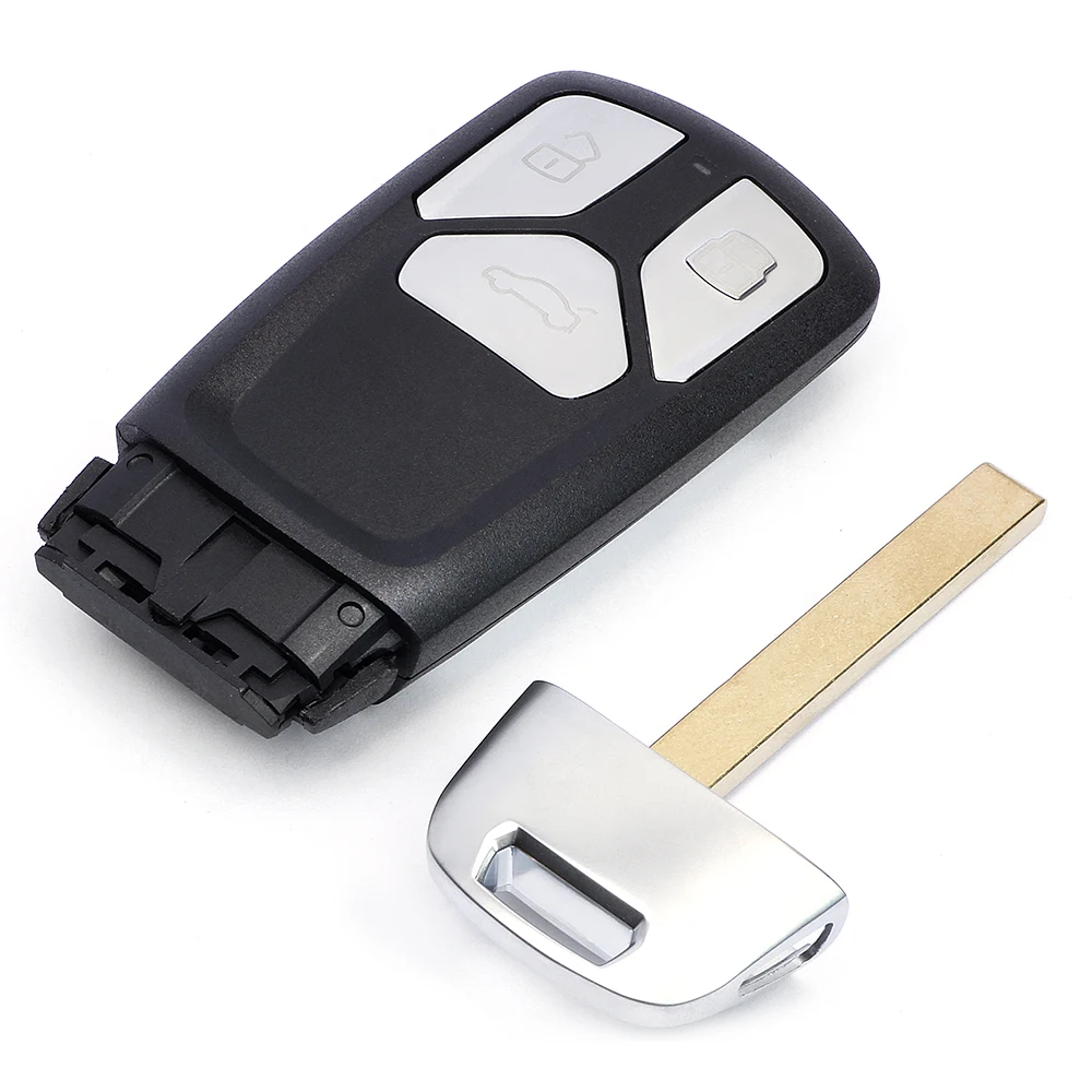 DIYKEY 3 Button Black Smart Remote Key Fob 315MHz 433MHz for Audi TT A4 A5 Q5 Q7 2016 - 2019 4M0959754AB / 4M0 959 754 AB