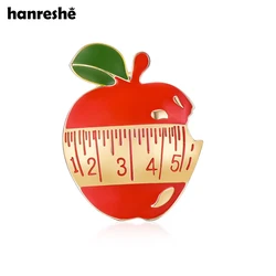 Hanreshe Nutrition Apple Enamel Brooch Pin Medical Creative Jewelry Backpack Lapel Badge for Nutritionist Doctor Accessories