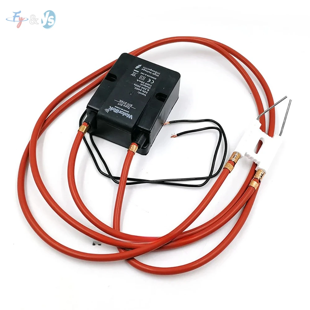 High Voltage Pulse Igniter for Oil Burner, 15-20KV Fuel Burner Ceramic Electrode Waste Oil Spark Plug, Boiler Ignition Needle