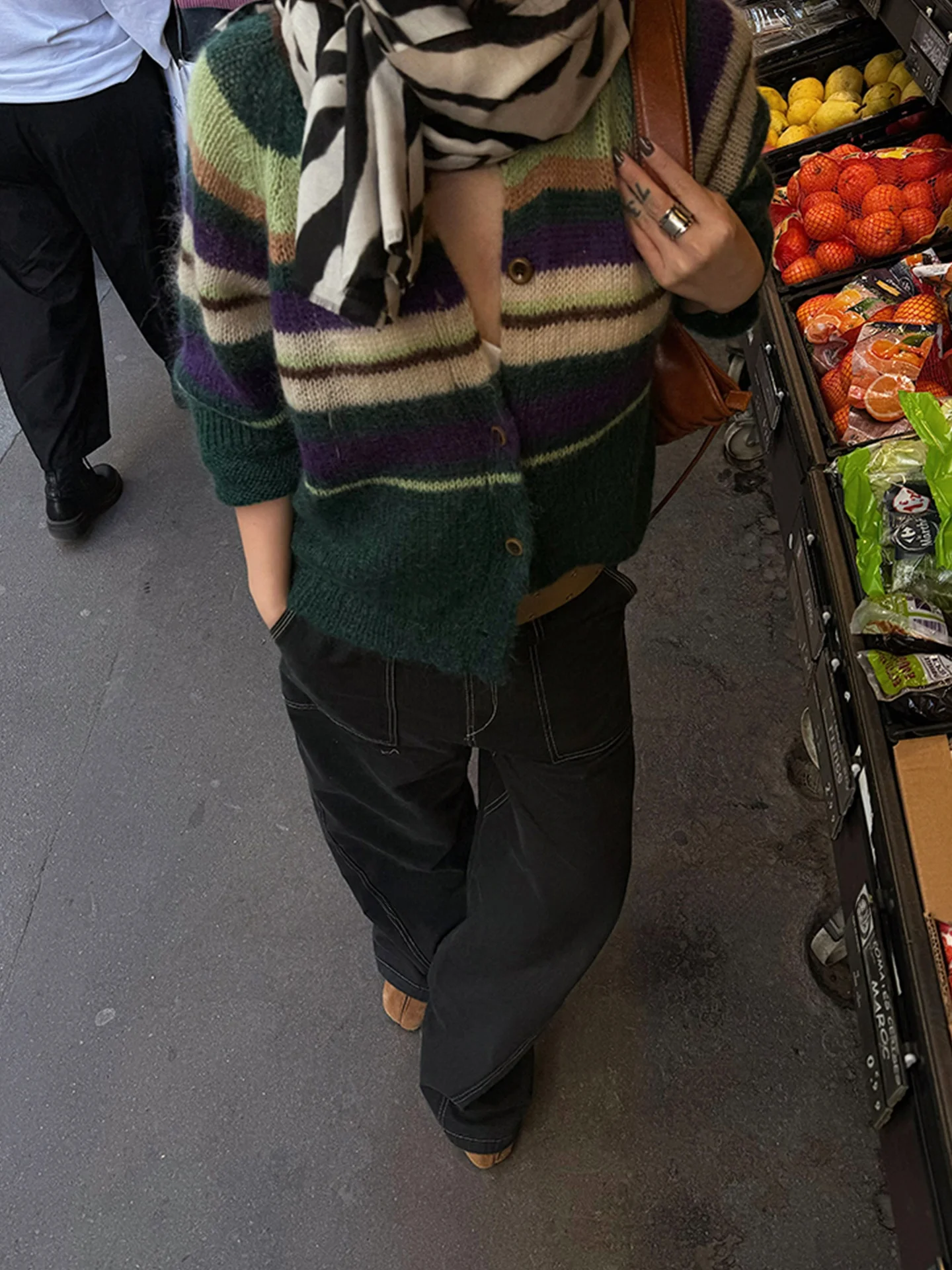 

Soft Woolen Knitted Cardigan Women's een And ey Striped Long Sve Warm Top for Winter New Arrival 2025 Faion Ladies' ...