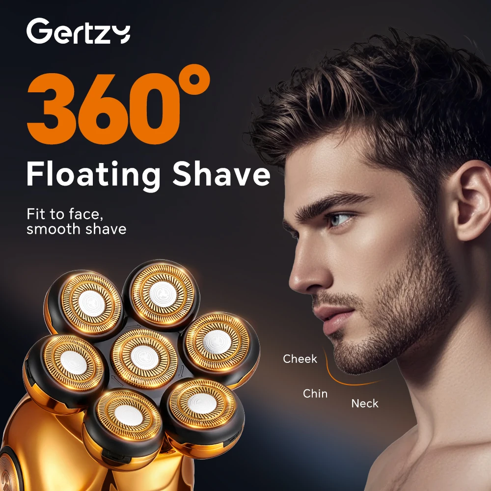 Set rasoio elettrico digitale a LED: tagliacapelli per naso, tagliacapelli, spazzola per pulizia, spazzola esfoliante