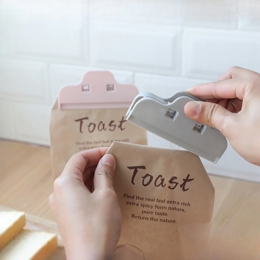 Food Bag Sealing Clips Reusable Snack Bag Clips Kitchen Storage Sealer Clamp for Chips Bread Frozen Food Organizer Supplies