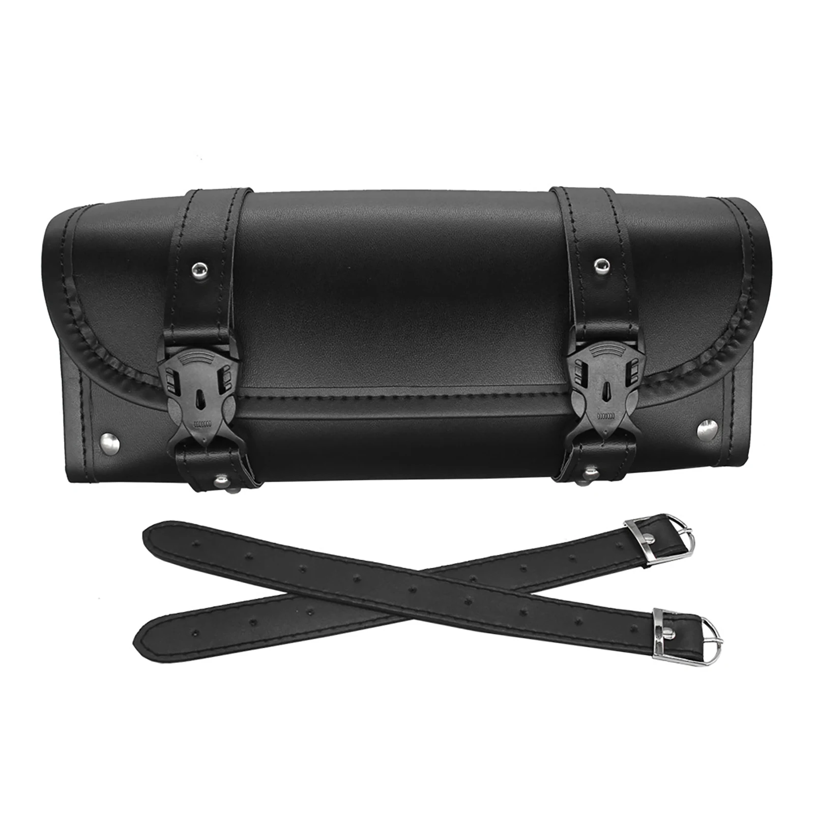 

Halloween Skull Motorcycle Fork Bag Saddle Bags Suitcase Black Storage Moto Leather Luggage Accessories Tool Pu Bag Handleb