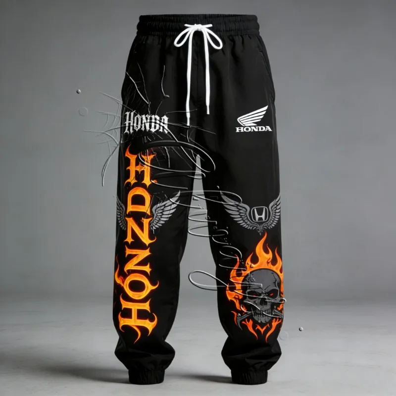 

Мотоциклетные брюки Honda 2026 для активного отдыха, быстросохнущие, с защитой от солнца, в стиле ретро-готика с черепами, дышащие, для бездорожья