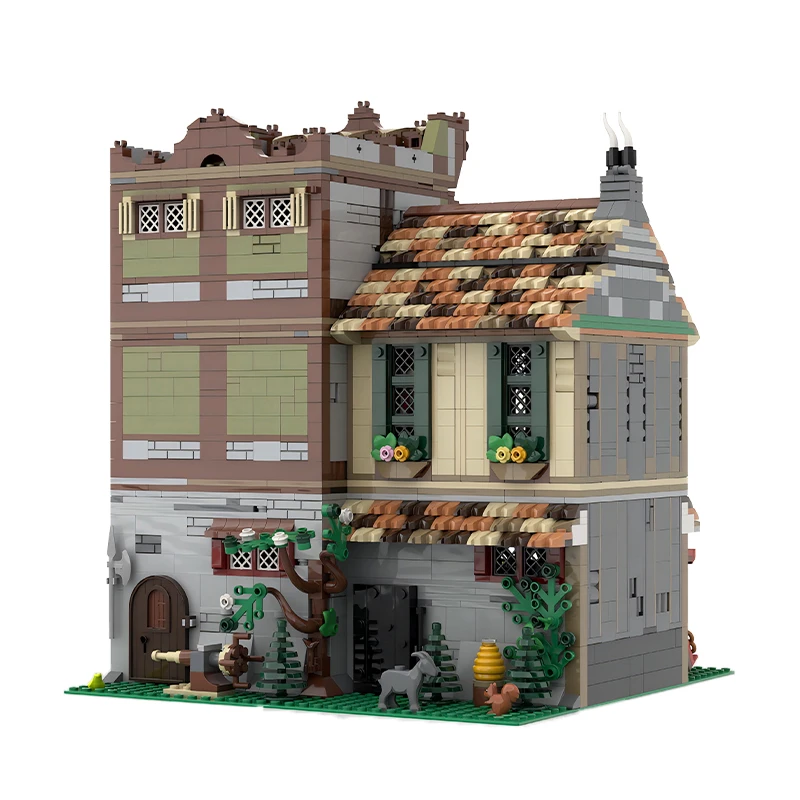 MOC City Street View House Hardware & Grocer tecnologia di costruzione modulare blocchi architettura set giocattoli di mattoni per bambini regali di natale