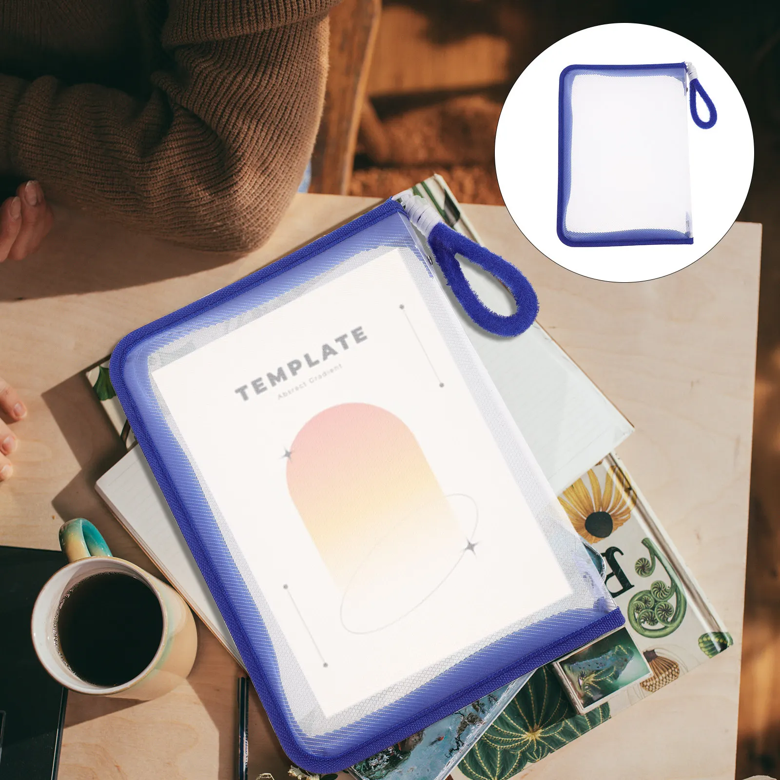 

Waterproof Clear PP Zipper Pouch Transparent Document Organizer for Travel School Office Toiletries Pens Makeup Chargers