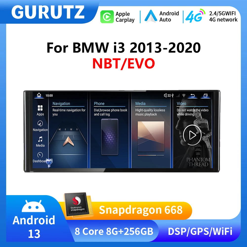 

Беспроводная система CarPlay для BMW i3 2013-2020 NBT EVO с Android Auto Mirror Link AirPlay Функции автомобильного воспроизведения Автомобильная мультимедиа