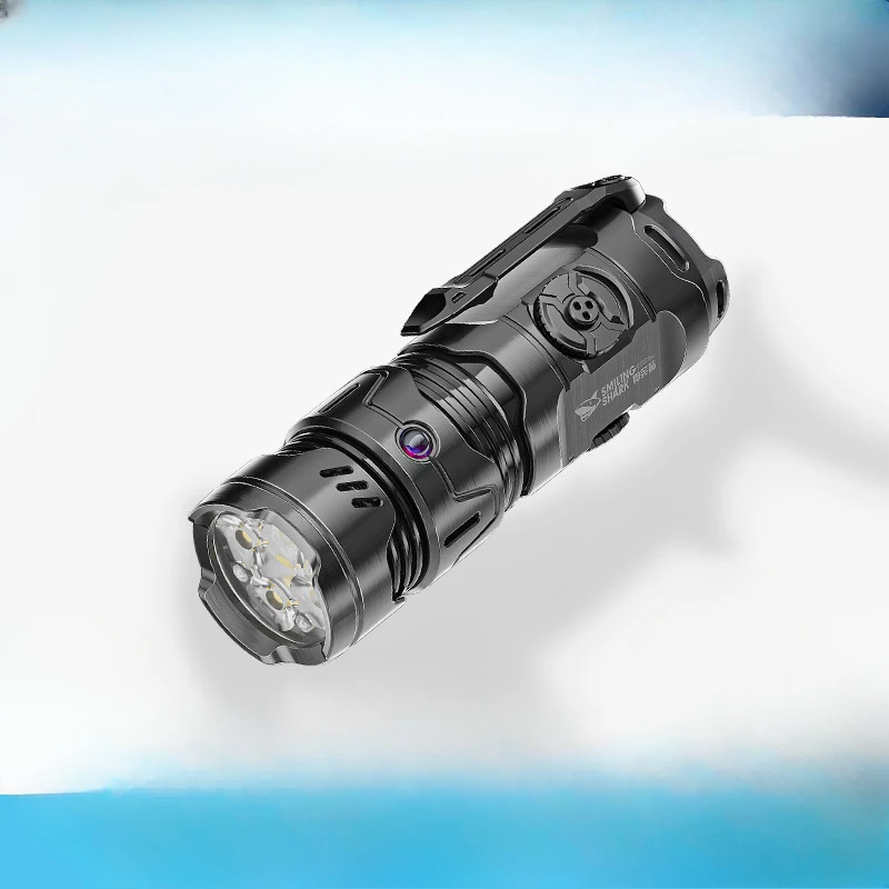 2pcs/lots Titanium Alloy Lighting Strong Light Portable Small Flashlight