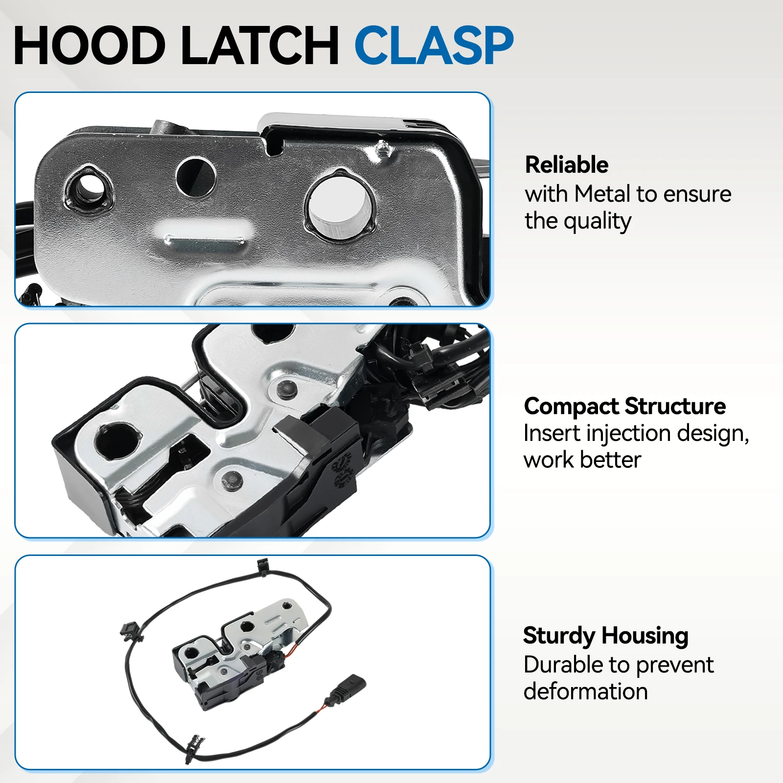 1K1823509E Front Lower Bonnet Hood Safety Open Release Lock Catch Latch For VW Golf MK5 Jetta 2001-2011 Tiguan Rabbit GTI R32