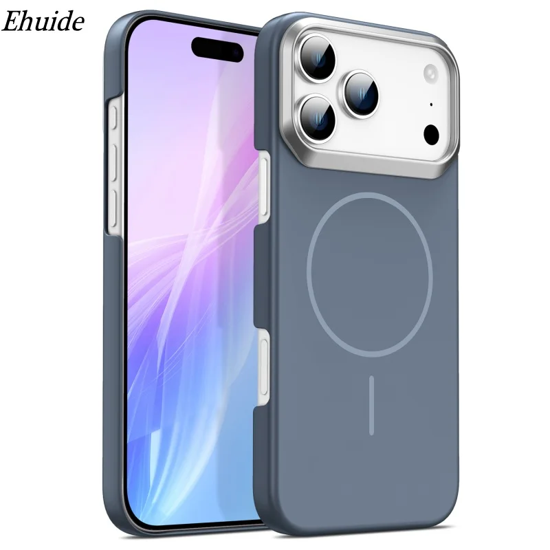 Magnetische Hülle für iPhone 18 Pro Max 17 11 12 13 14 15 16 Plus Air Großes Fenster Objektiv Stoßfeste Luxus Magsafe Hartschalenhülle