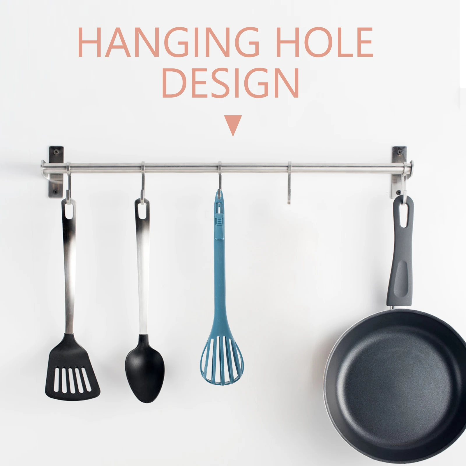 

Multifunctional Egg Mixer Food Tong Kitchen Supplies Easy Clean Hollow Serrated Egg Separator Convenient Practical