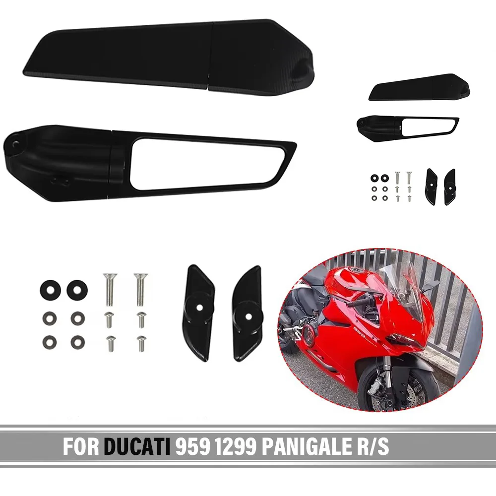 

For DUCATI Panigale 1299 15-18 Panigale 959 16-20 Panigale V2 20-21 Motorcycle LED Turn Signal Rearview Side Mirror Adjustable