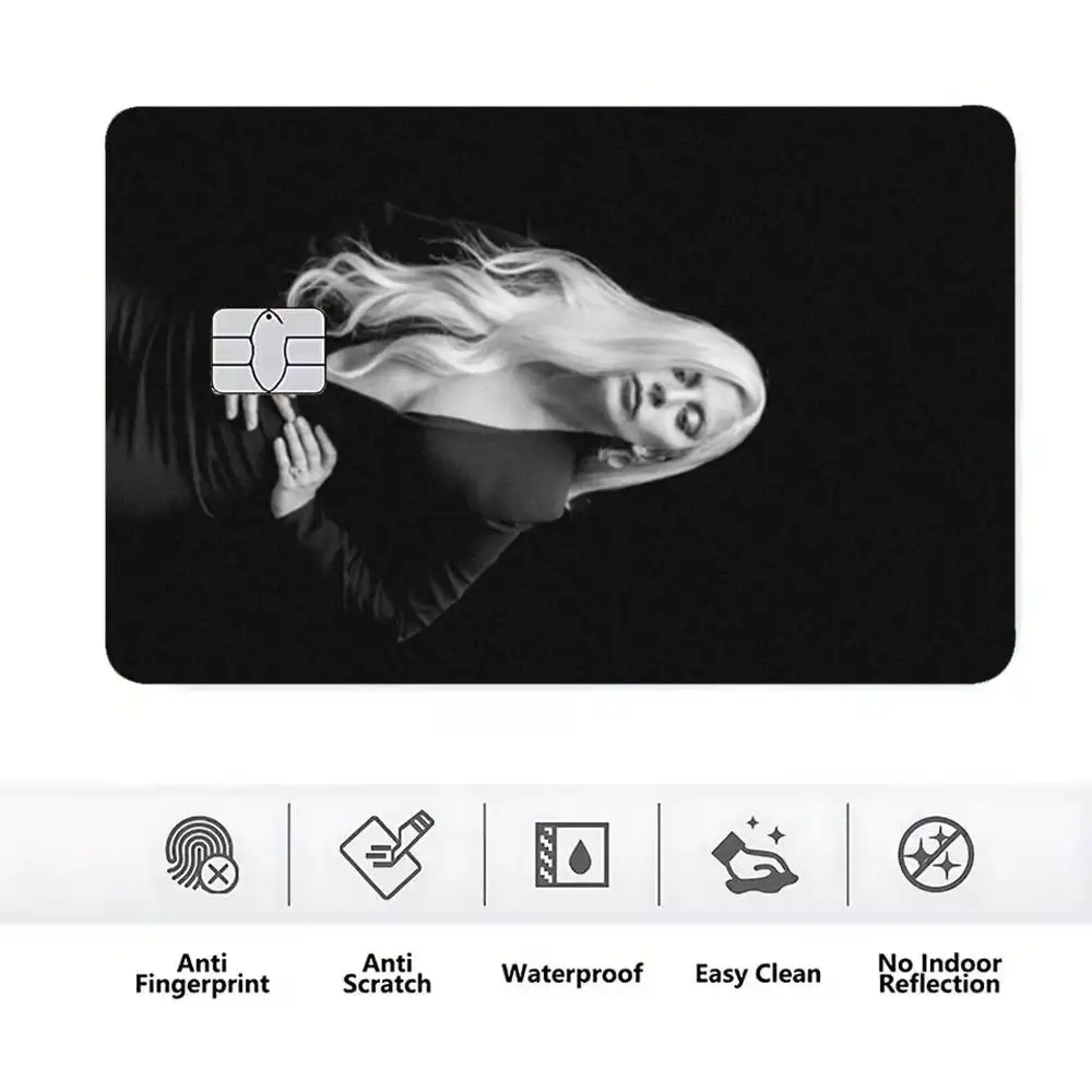 singer-r Lady Gaga Credit Card HD Stickers Easy to replace