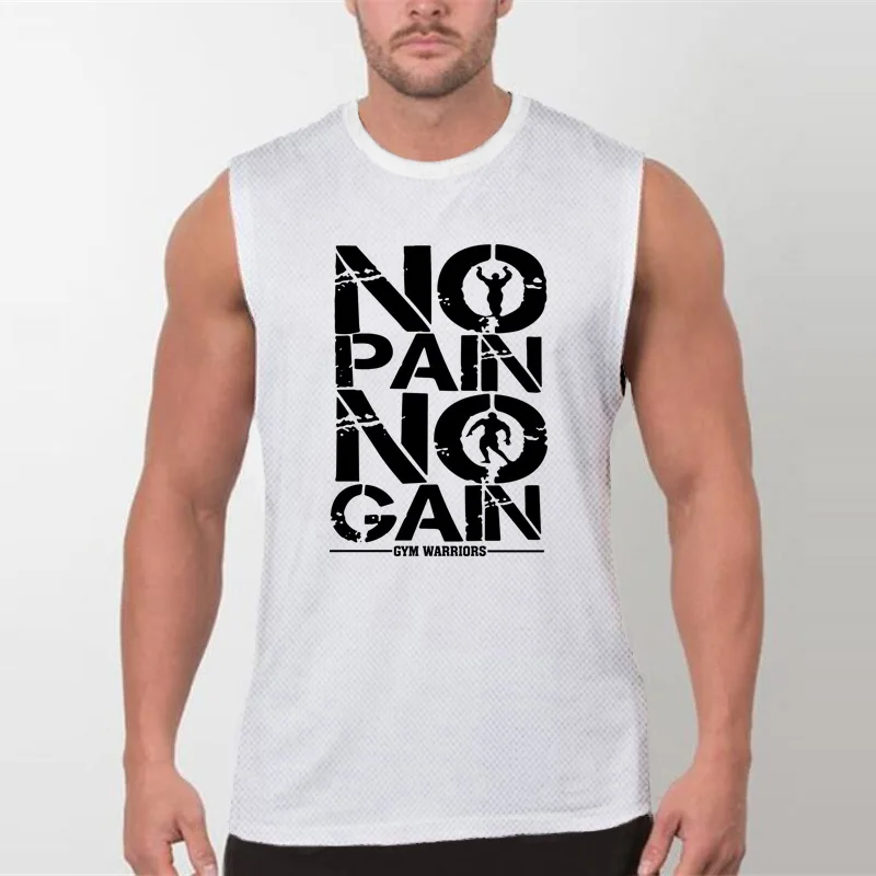 Quick-drying Men\'s Outdoor Sports Jogging Sleeveless T-shirt Comfortable Muscle Training Vest Breathable Light Top