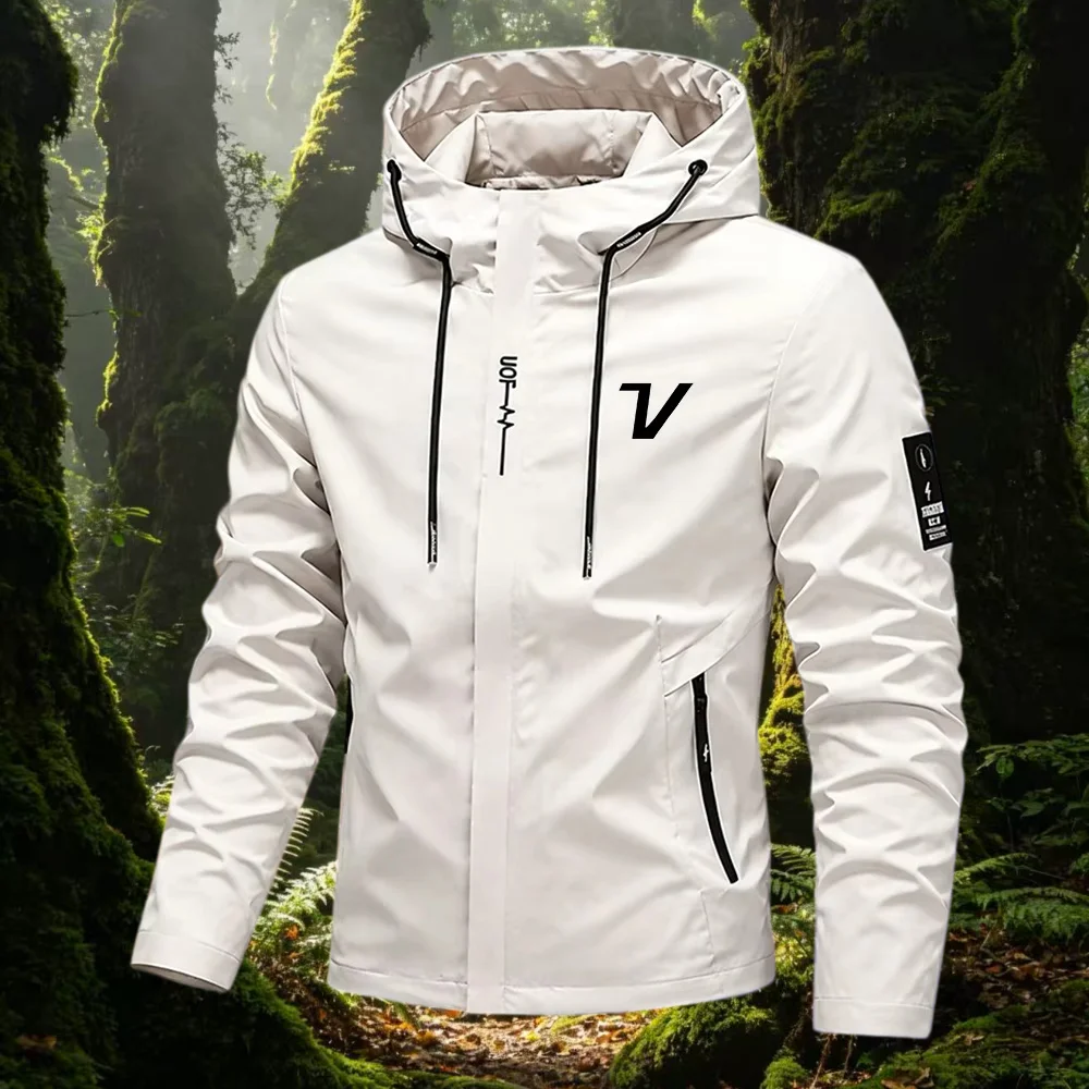 2026 Classic Designer Outdoor Brand Sports Lightweight Zipper Jacket Autumn Daily Street Walk Casual Men's Hooded Printed Jacket