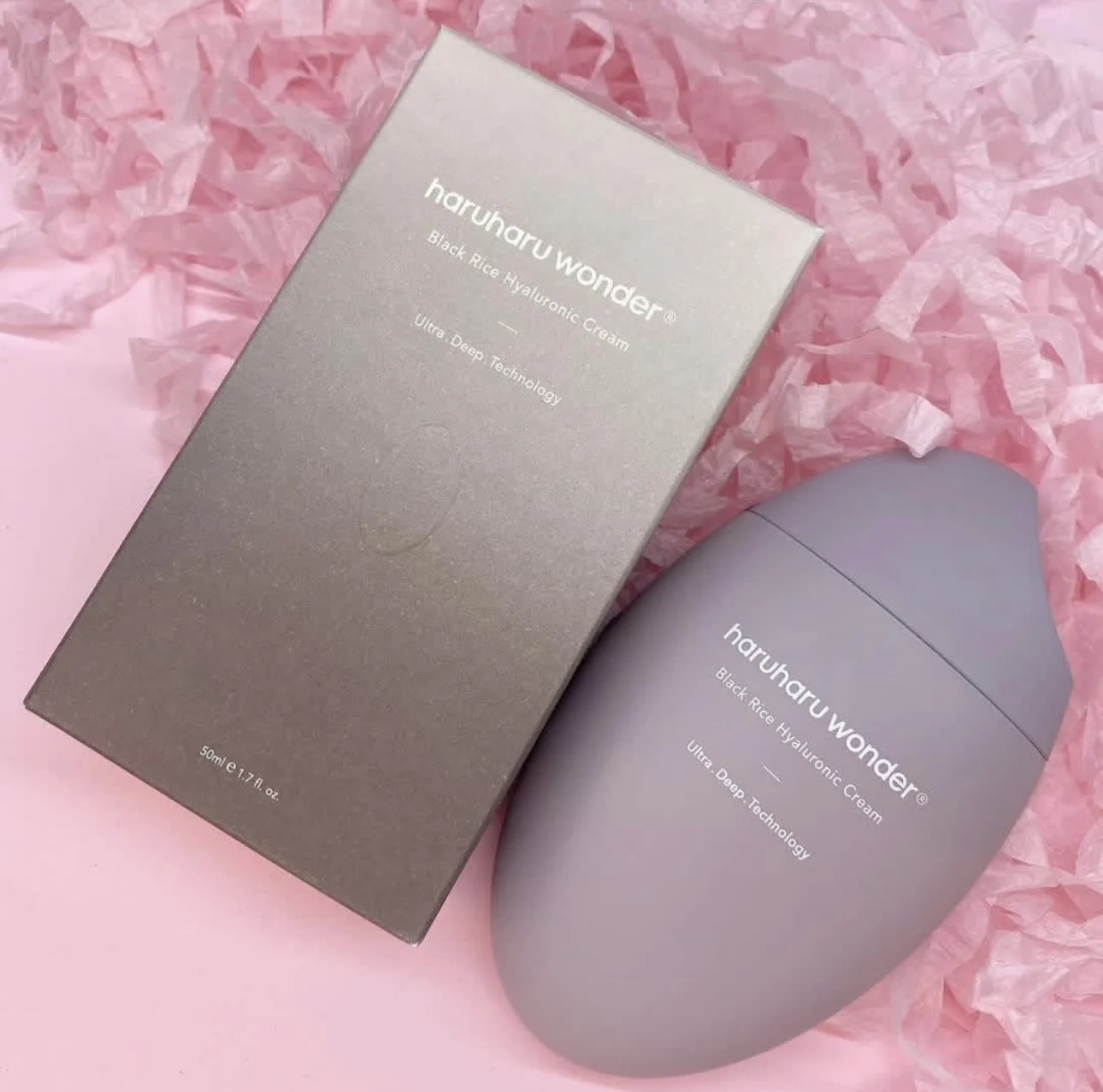 50ml Original coreano Haruharu Wonder Black Rice 10 crema hialurónica hidratación nutritiva profunda para pieles sensibles marca hidratante