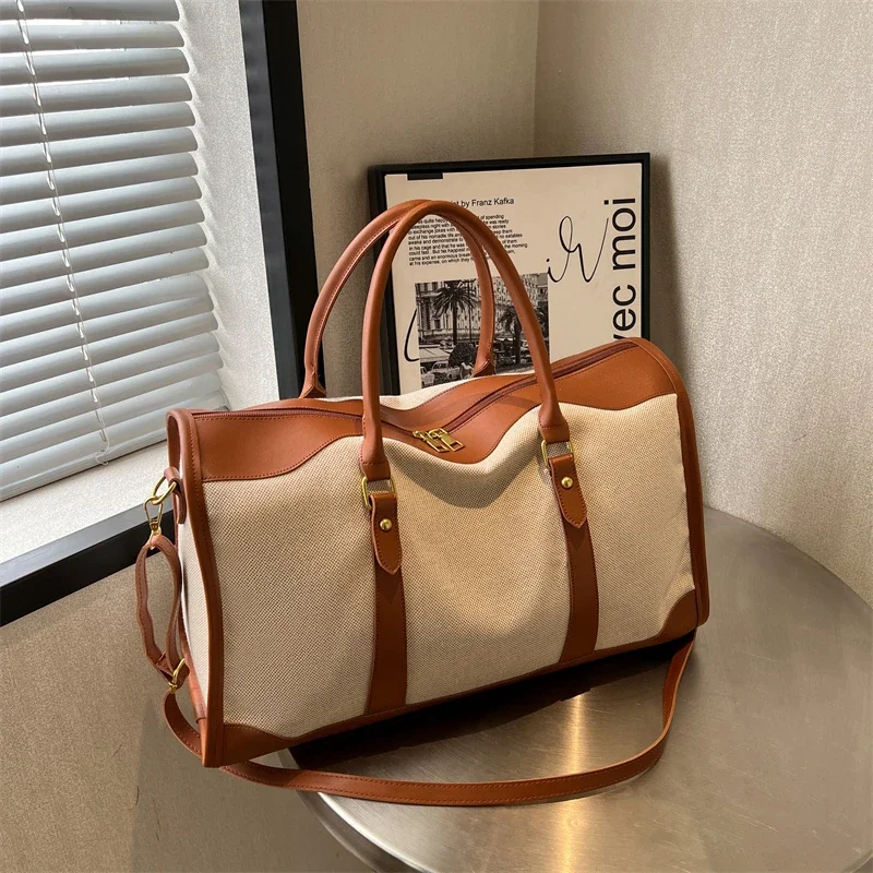 Casual Canvas Large Capacity Travel Bags Sense of Luxury Grace High Quality Classic Style Shoulder Bags for Women 2024 Hot Sale