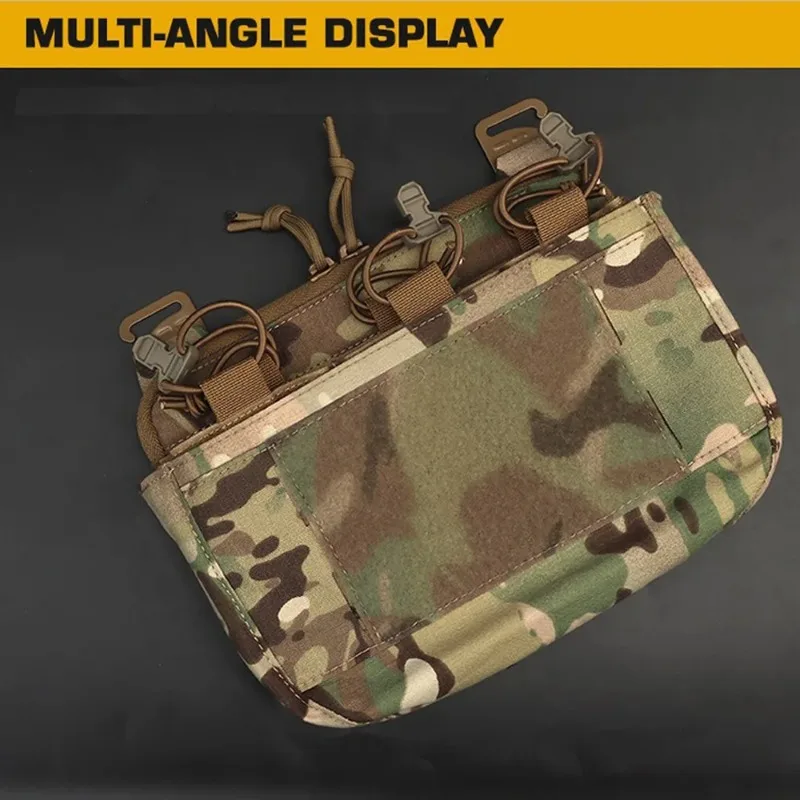 Detachable Multifunctional Triple Magazine Bag With Zipper Storage DOPE Pouch Front Flap Bag For FCPC FCSK Plate Carrier Vest