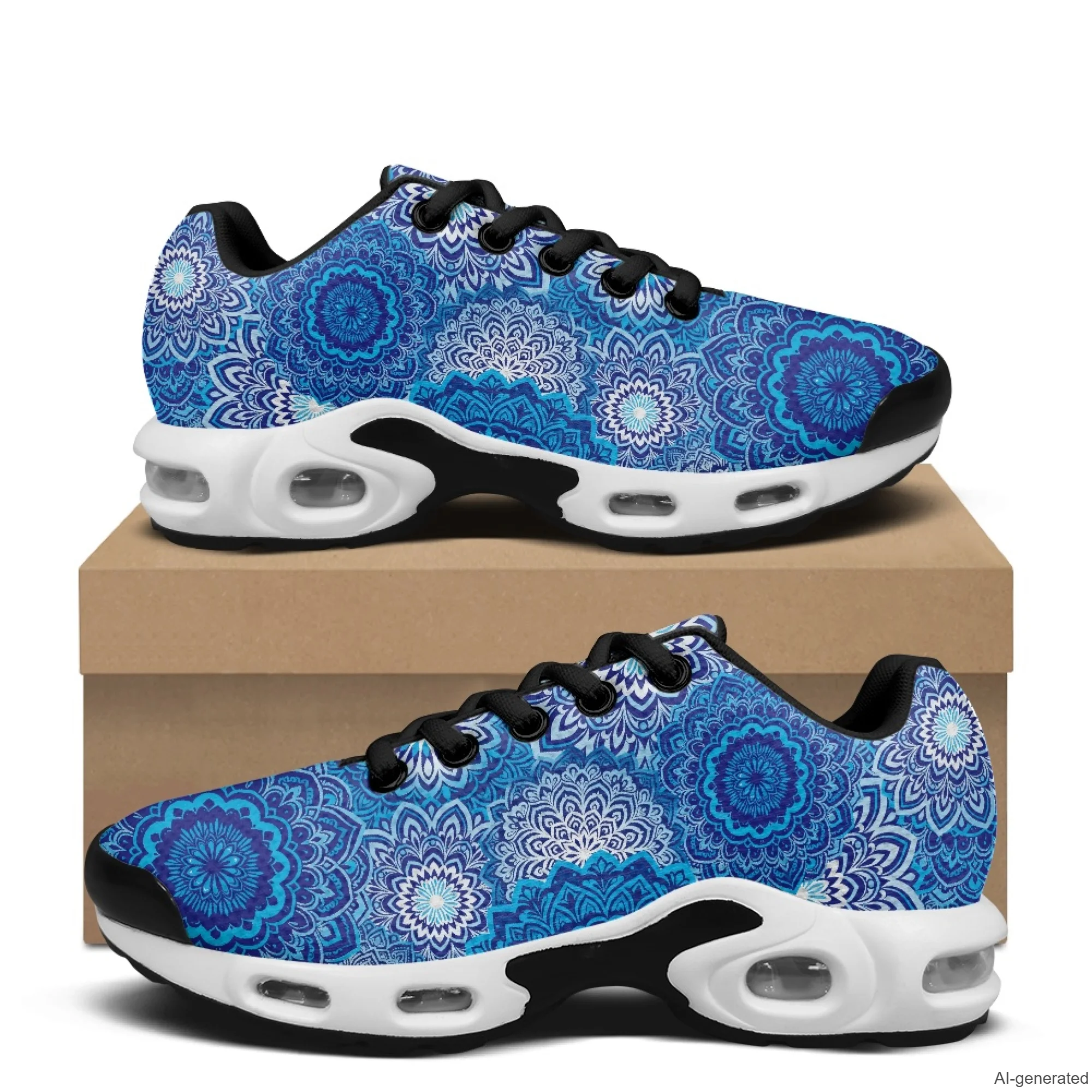 XIXIRIMIDO Air Shoes Mandala Men's Running Shoes Breathable Mesh Fashion Sneaker for Women Lightweight Work Shoes 36-48