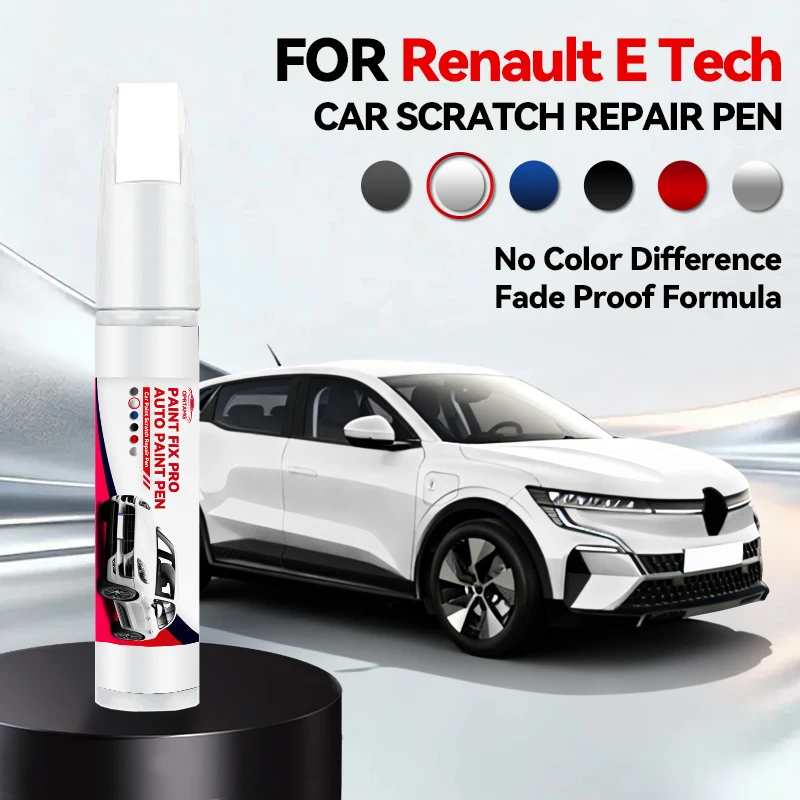 

Ручка-корректор для ремонта краски Renault E-Tech 1990-2026, средство для удаления царапин, аксессуары для авто, черный, белый, серебристый, серый, синий, красный