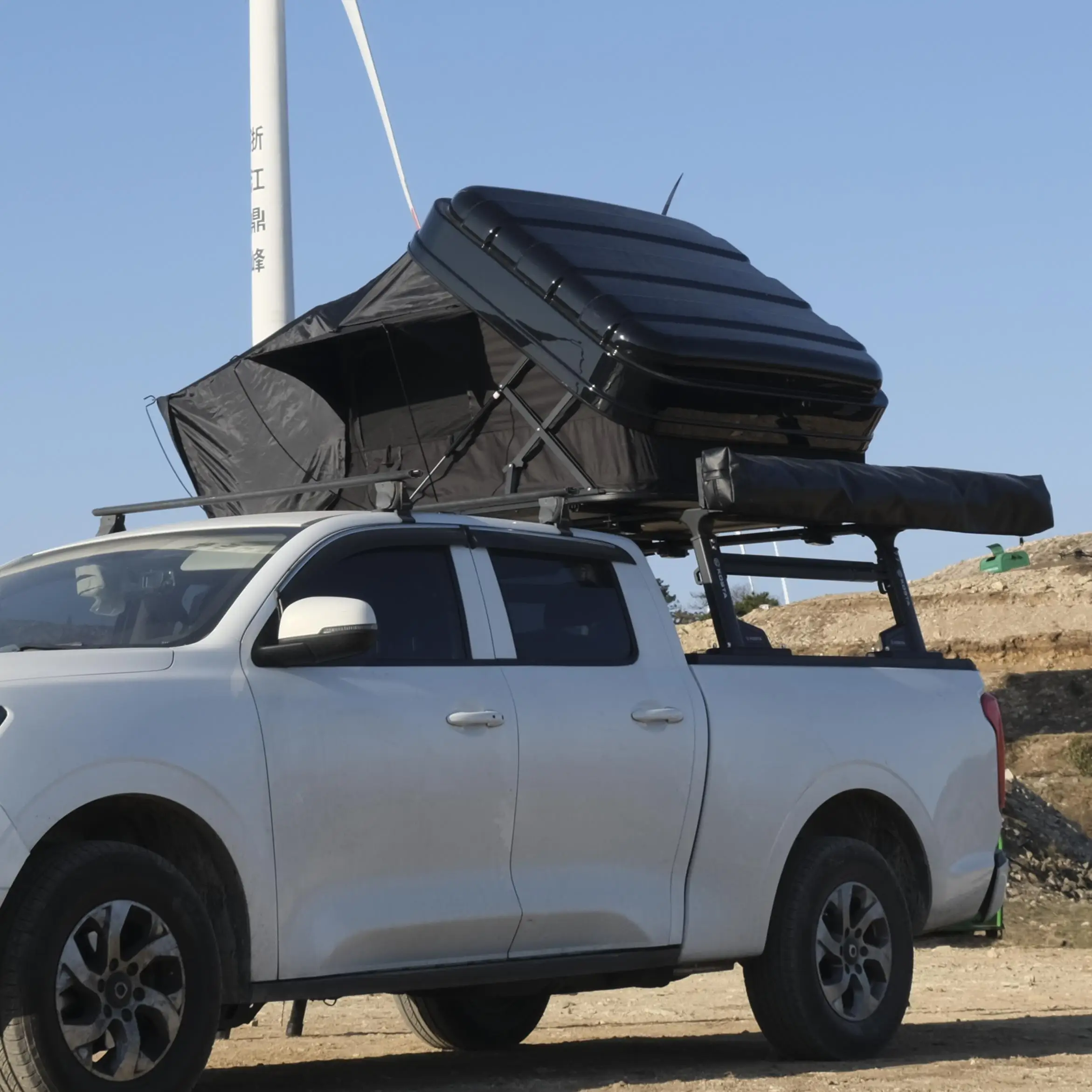 4X4 Roof Tent Car Roof Top Tent Travel Large Window New Rooftop Tent 4 Person
