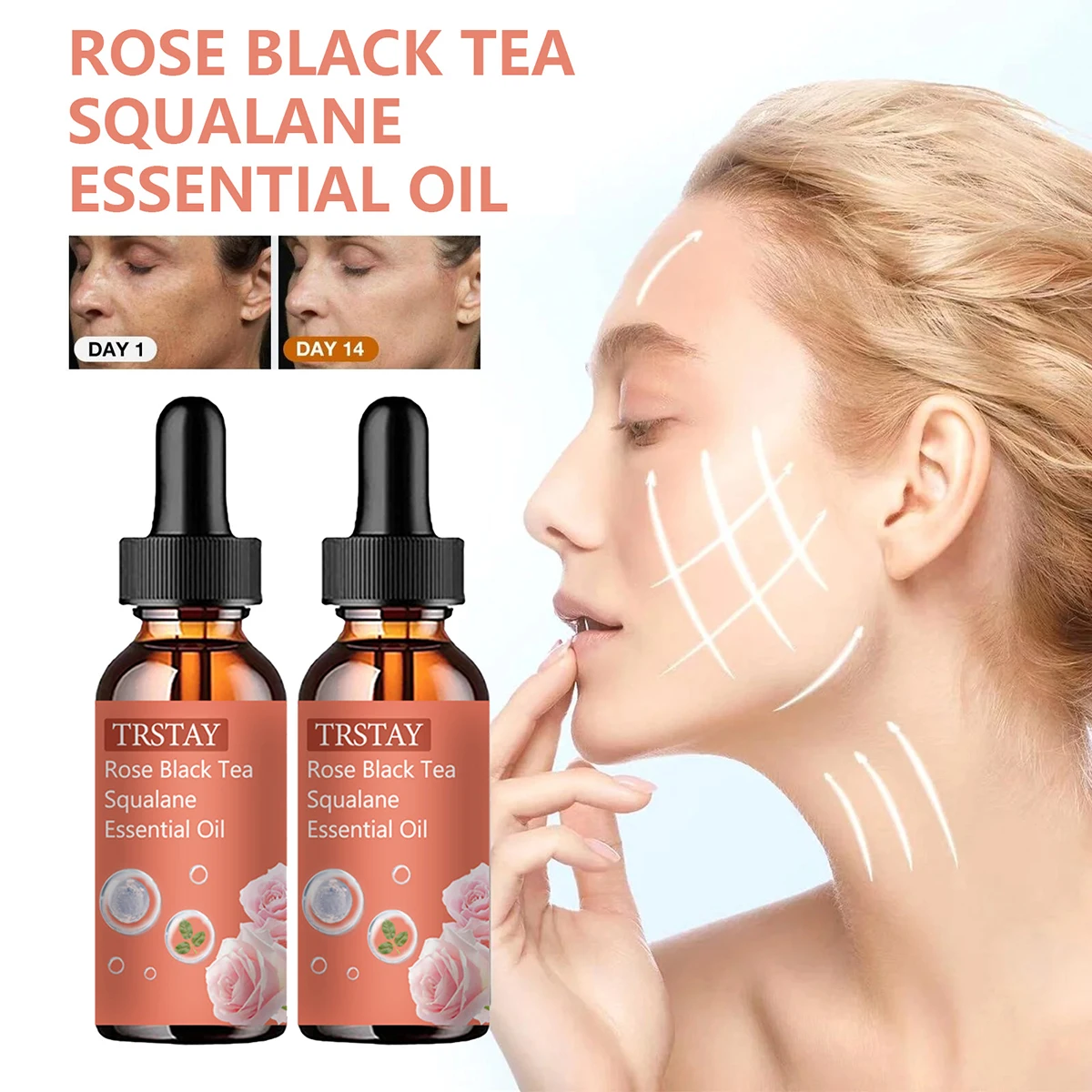 Rose black tea squalane essence can prevent dullness, dry, moisturize, whiten, resist wrinkles and tighten skin