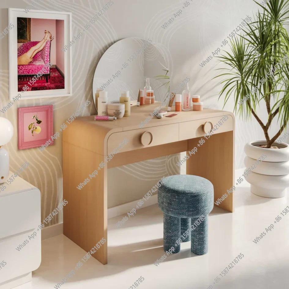 

MX Solid Wood Desk Custom Bedside Table Bedroom Storage Dresser Modern Study Writing Table