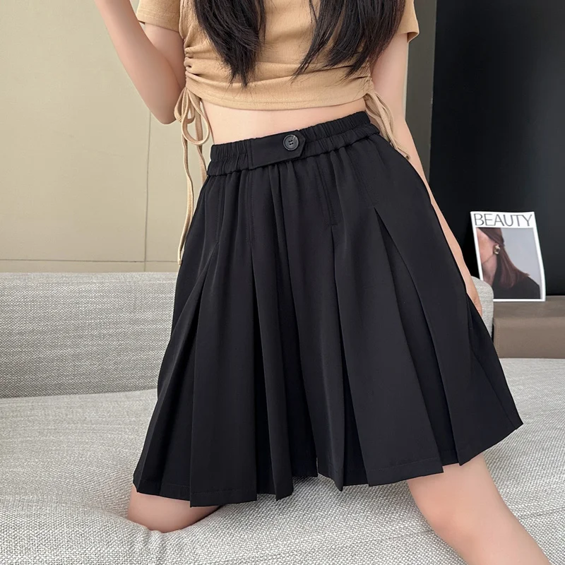 Odzież letnia dla kobiet plus size, luźne spodnie z szerokimi nogawkami, wysoki stan, włókno poliestrowe, spodnie codzienne, styl dojazdowy.