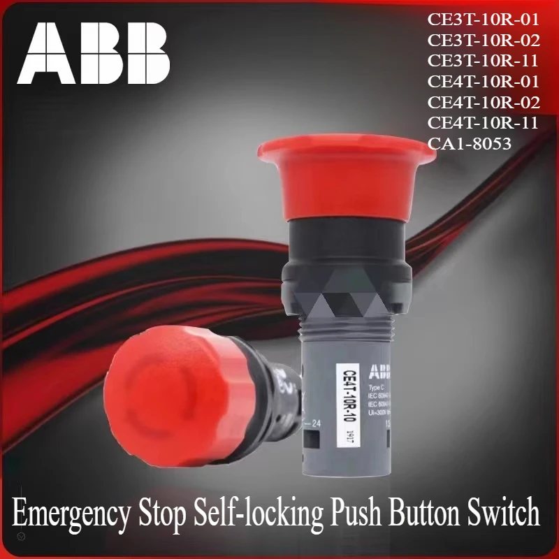 

ABB Mushroom Head Emergency Stop Button Twist Release Type CE3T CE4T Series CE3T-10R-01 CE3T-10R-02 CE3T-10R-11 CE4T-10R-01