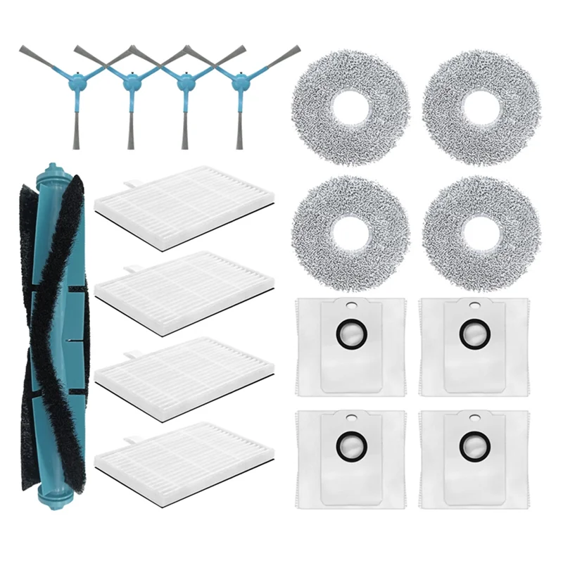 ل Cecotec Conga 9590 / 9990 / 10090 AI Spin Revolution Ultra Power ملحقات المنزل تصفية الجانب الرئيسي فرشاة كيس لجميع الغبار ممسحة القماش