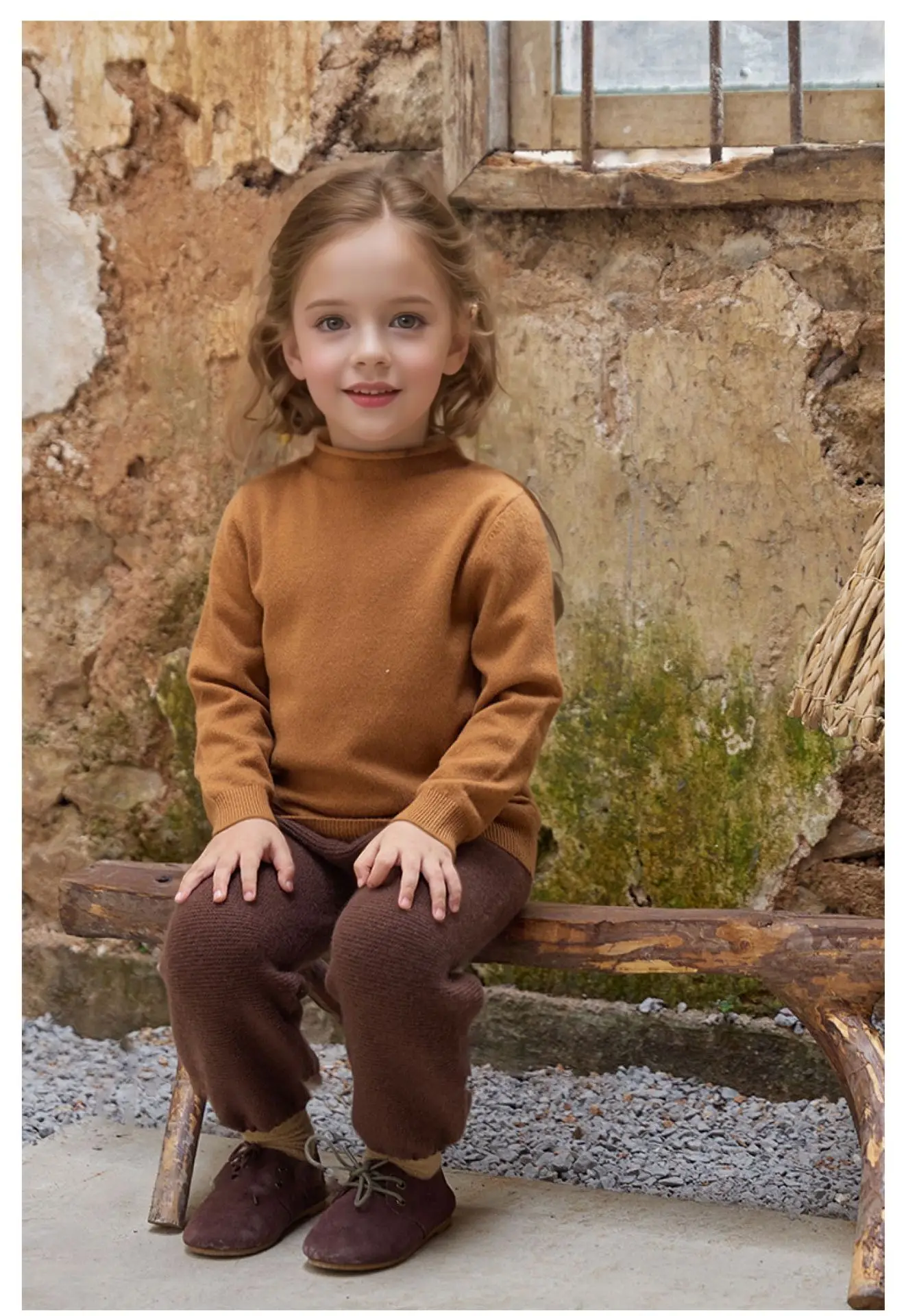 New Fall and Winter Styles Of Plain-colored Baby Boys and Girls' Sweaters, Children's Close-fitting Half-neck Pullover Sweaters