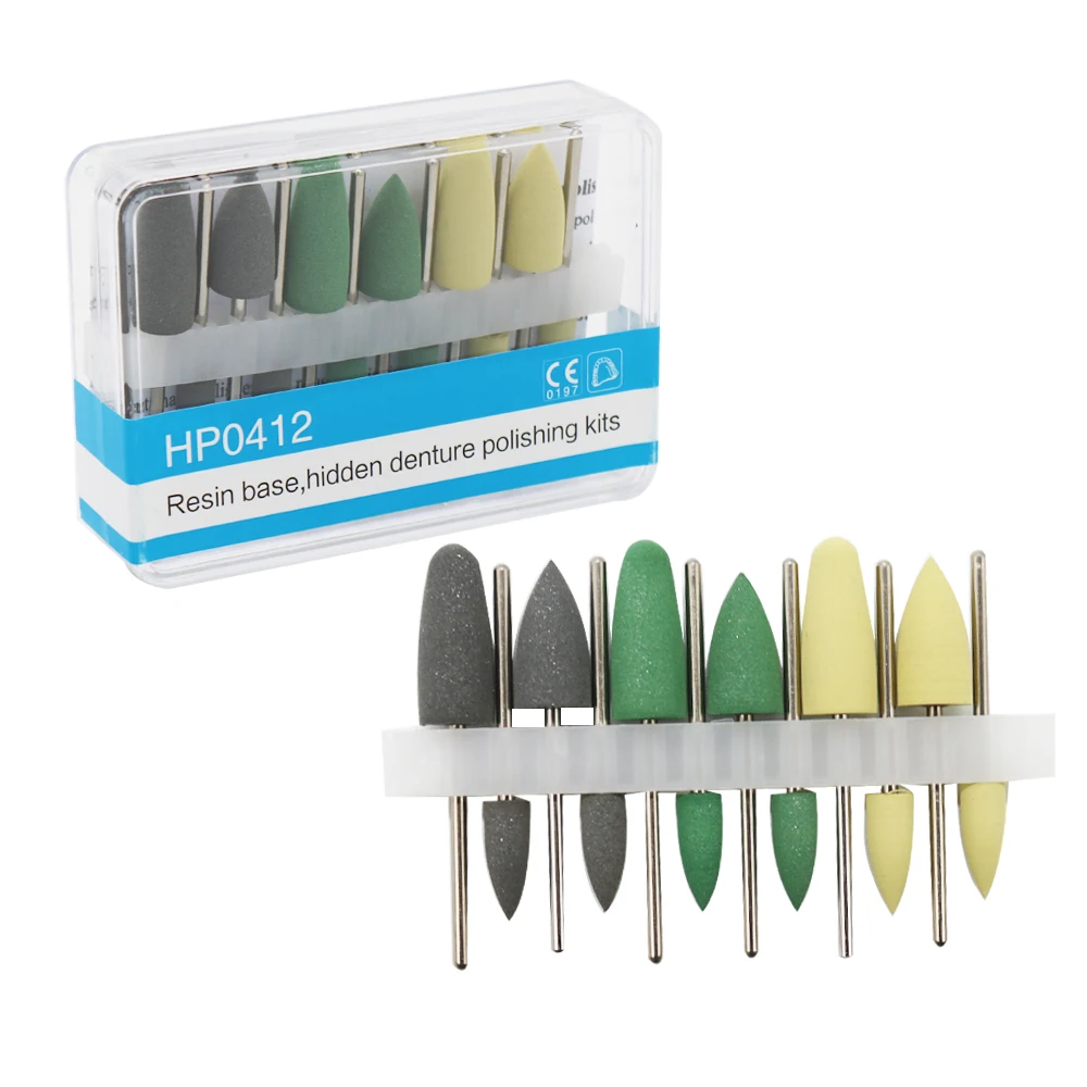 Base De Resina Dentária, Dentadura Escondida, Kit De Polimento, HP0412, 12Pcs por Conjunto