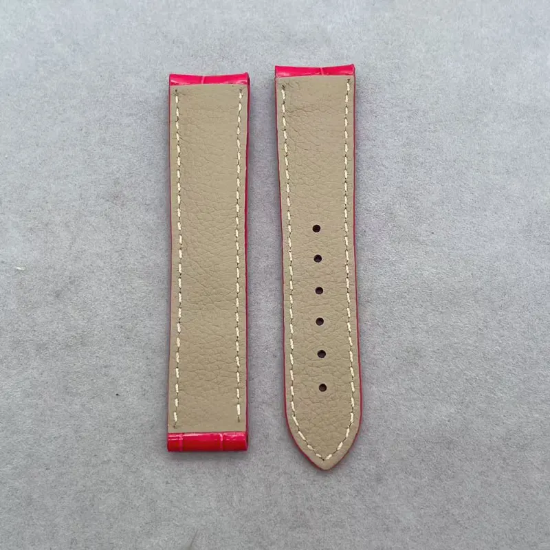 Lady Custom Alligator Watchbands Applicable SEAMASTER Flat Interface Crocodile Skin Strap 18MM 19MM 20MM 21MM 22MM Handmade Belt