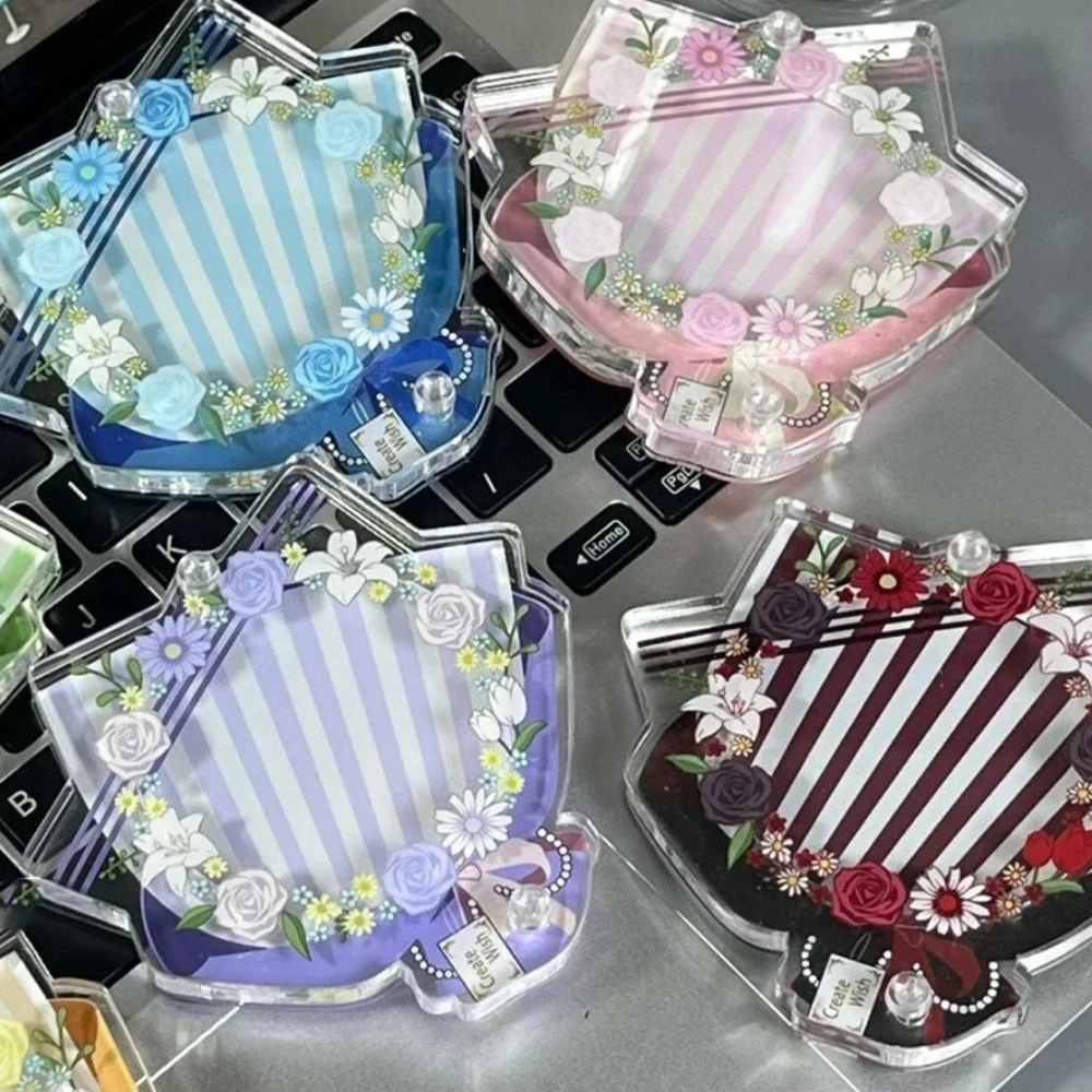 58mm Acrylic Card Frame Eternal Bouquet Valley Beauty Storage Box Bar Chi Brick Badge Decorative Storage Box Gift for Friends