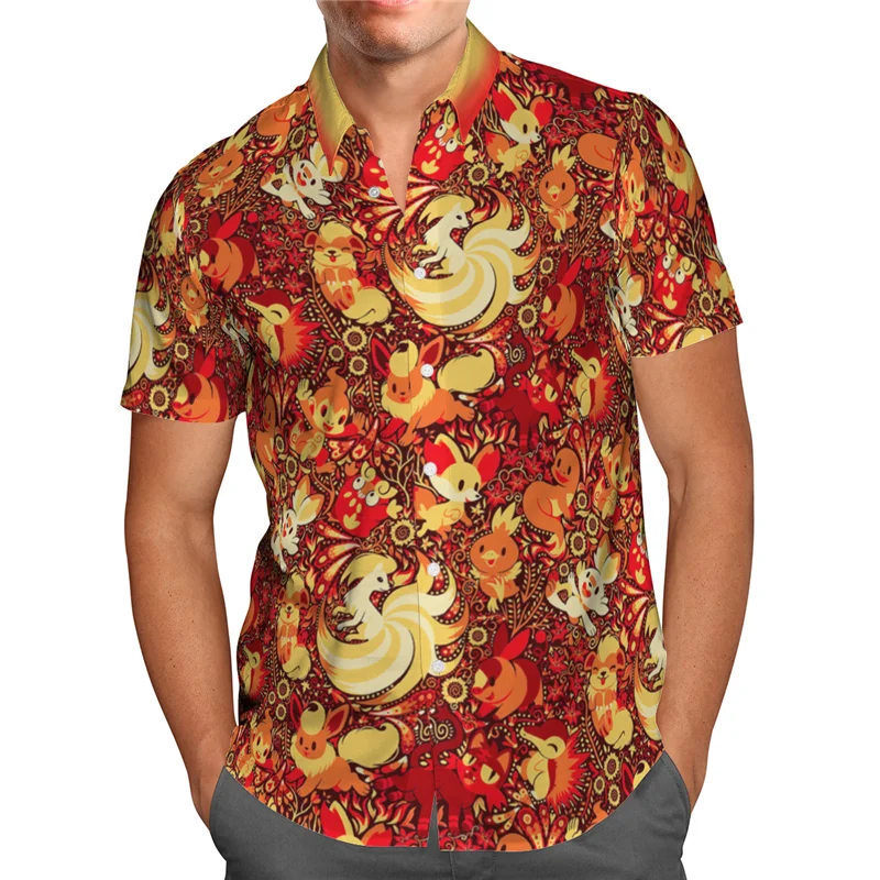 Hawaii Shirt Beach Summer Anime Hawaiian Shirt 3D Printed Men's Shirt Women Tee hip hop shirts cosplay costume 04