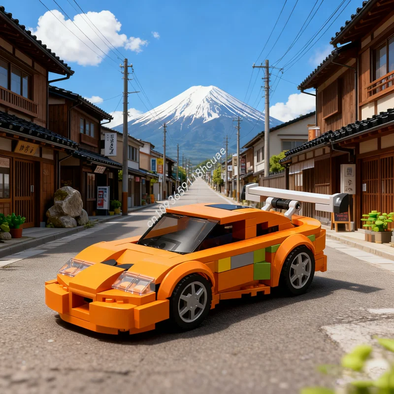 

163 шт. MOC «Форсаж» Toyota Supra City Модель Строительные блоки Игрушки Строительство Сборка DIY Креативная идея для рождественского подарка