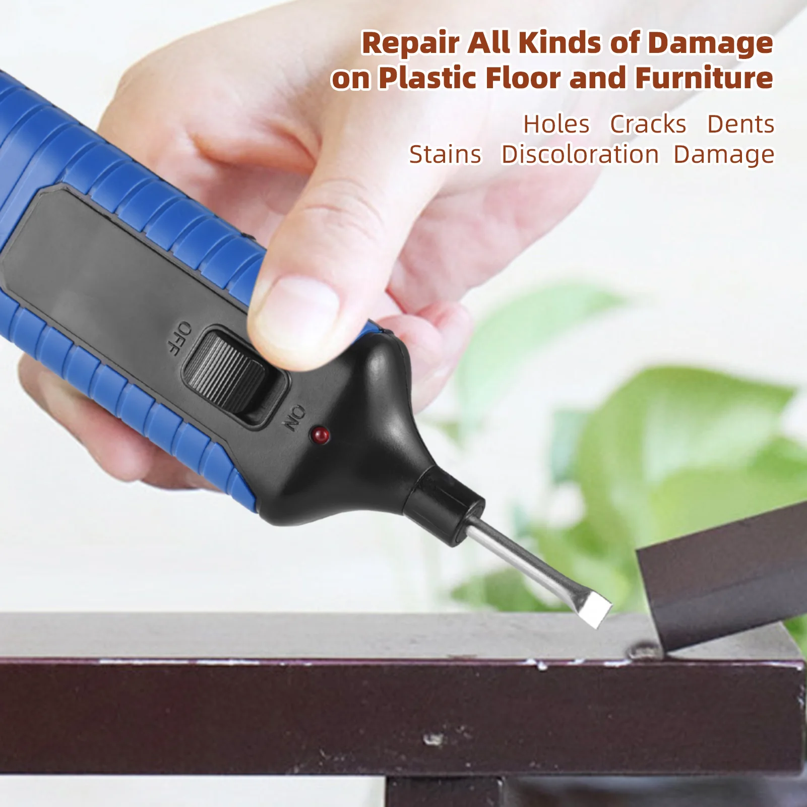 Виниловый комплект для ремонта царапин на полу Ламинат Виниловый ПВХ-пластик Мебельный комплект для ремонта пола с нагревательной ручкой 11-цветные твердые восковые стержни