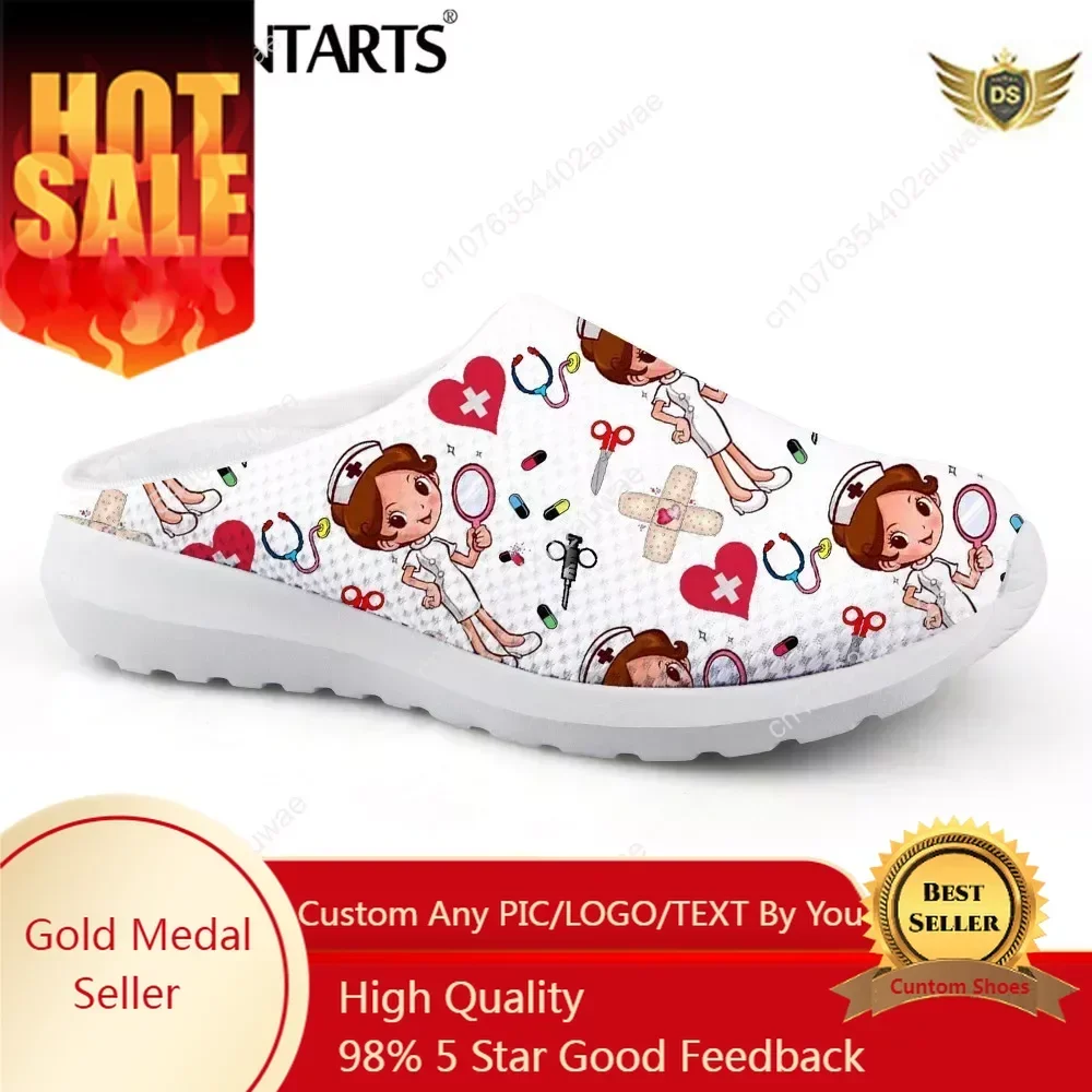 

Women Beach Home Slippers Fashion Nurse Shoes Medical Doctor Sandals Female Summer Mesh Flats Sandalias Mujer Girl