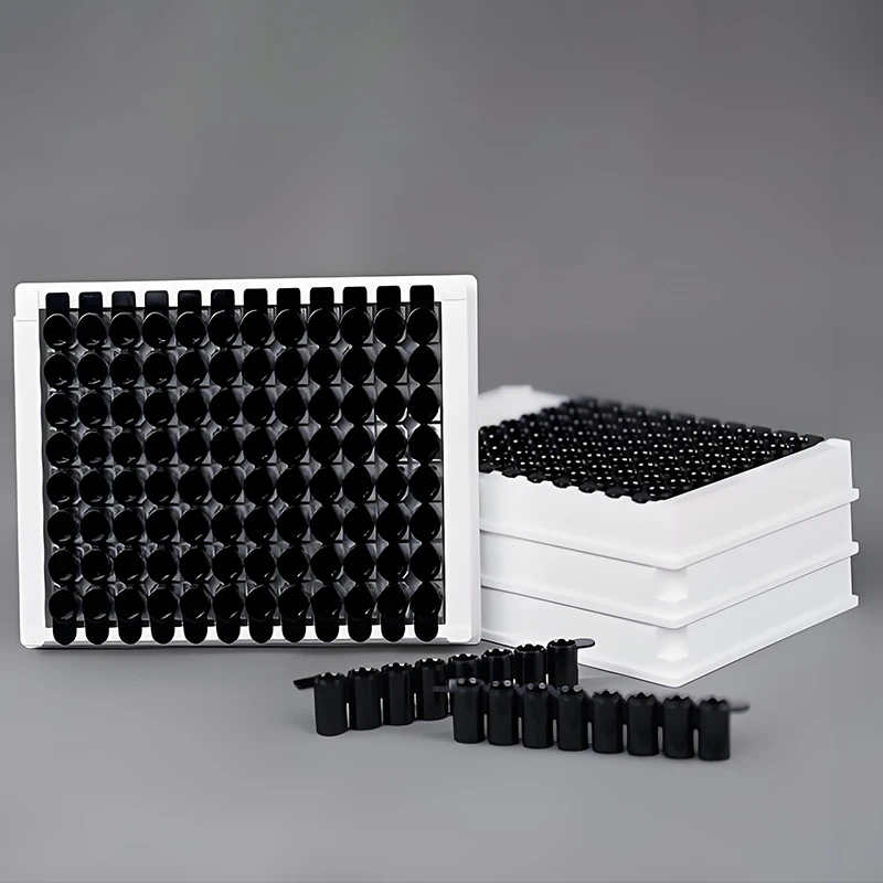 96-Loch-ELISA-Platte für Laborgeräte, Kulturplatte, Werkzeug für die Gewebekultur, aus Polystyrol, zerlegbar, steriles Verpacken, 5 Stück/Packung – Detail 3