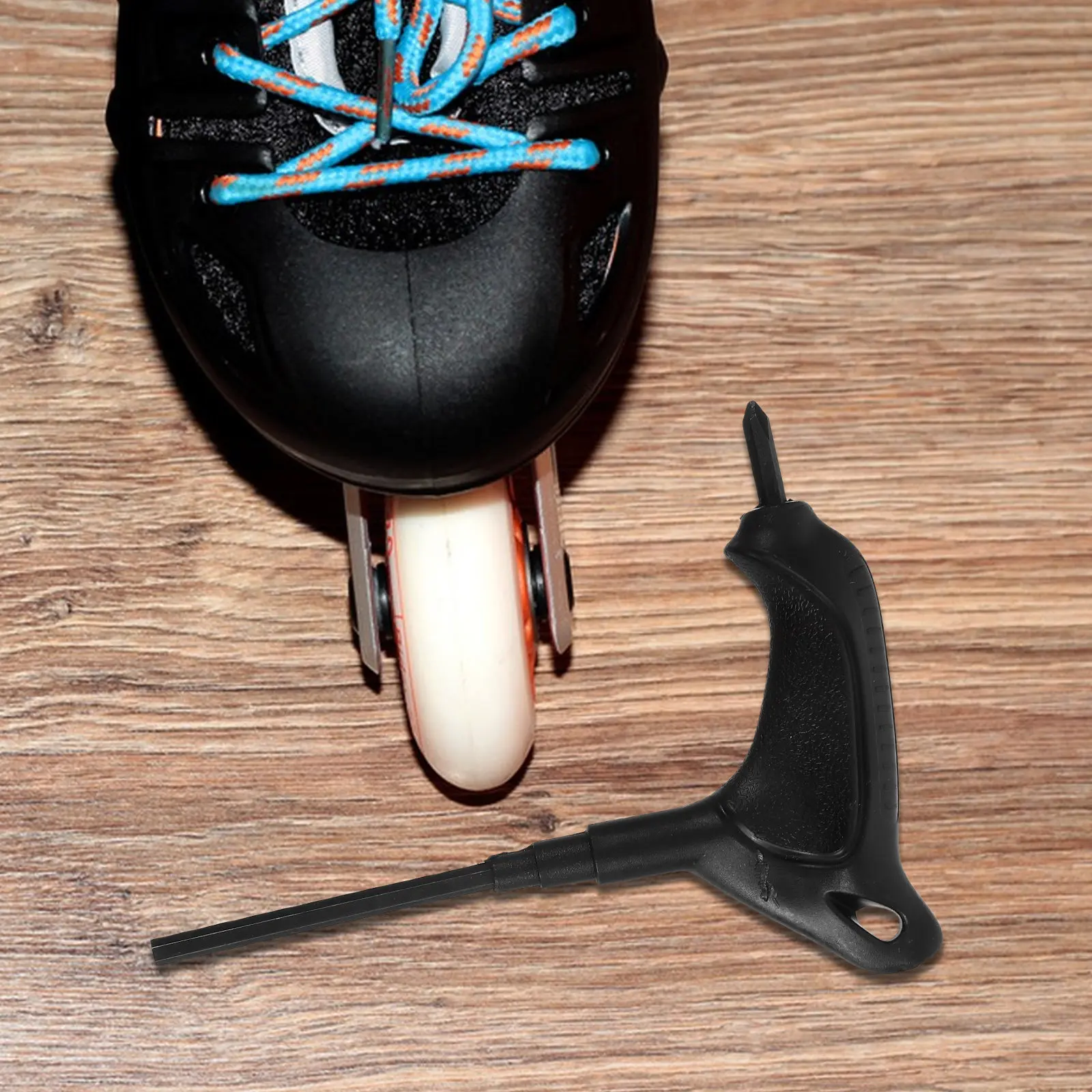 

2Pcs T-Handle Skate Wrench for Roller Skates Inline Skates Skateboards Ergonomic Flat Head Tool Portable Quick Release