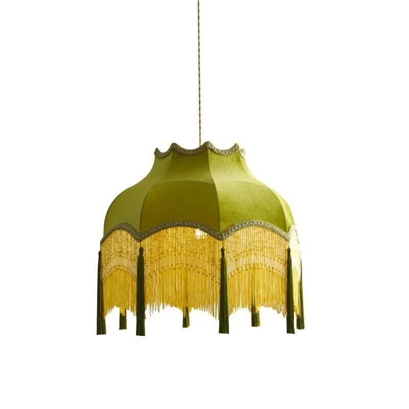 

French style bedroom and living room decorative fabric LED chandelier, warm white beige finish, easy to install