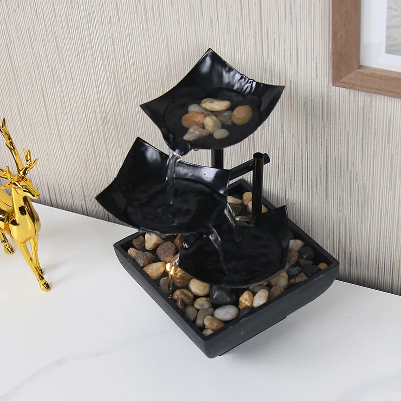 Factory Direct 2026 Home Decor Flowing Water Ornament Lucky Desktop Fountain Crafts TV Cabinet Flowing Water Fountain