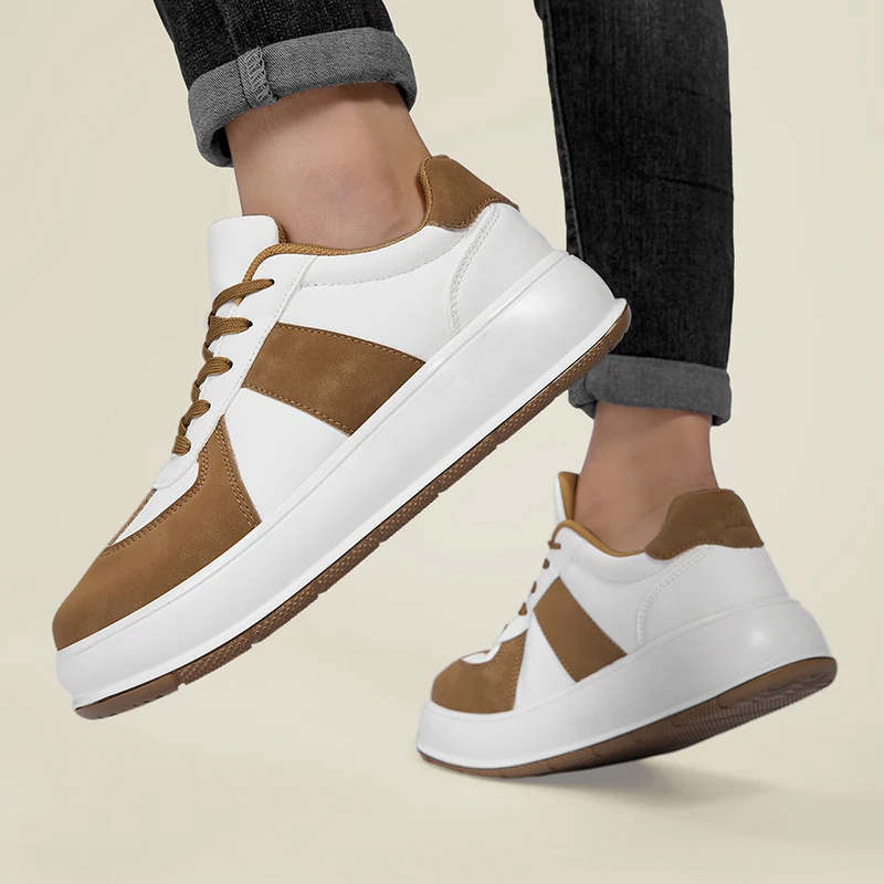 Wide Toe Mens Barefoot Shoes Leather Minimalist Walking Sneakers Comfort Zero Soles Casual Running Shoes Lightweight Board Shoes