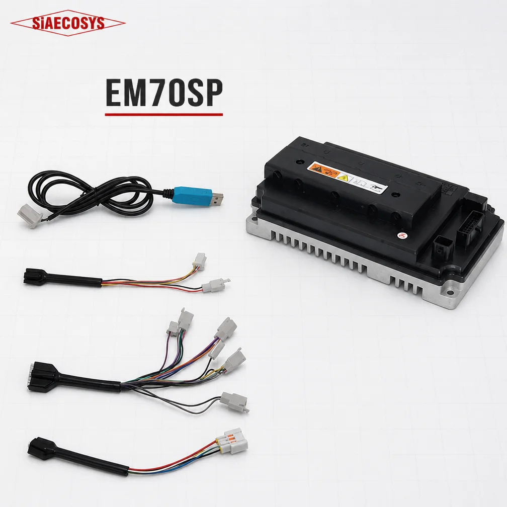 30A Phase Peak VOTOL EM70SP 72V 70A Programmable Sine Wave Smart Controller for 2-3kW Electric Scooter Motor Upgrade