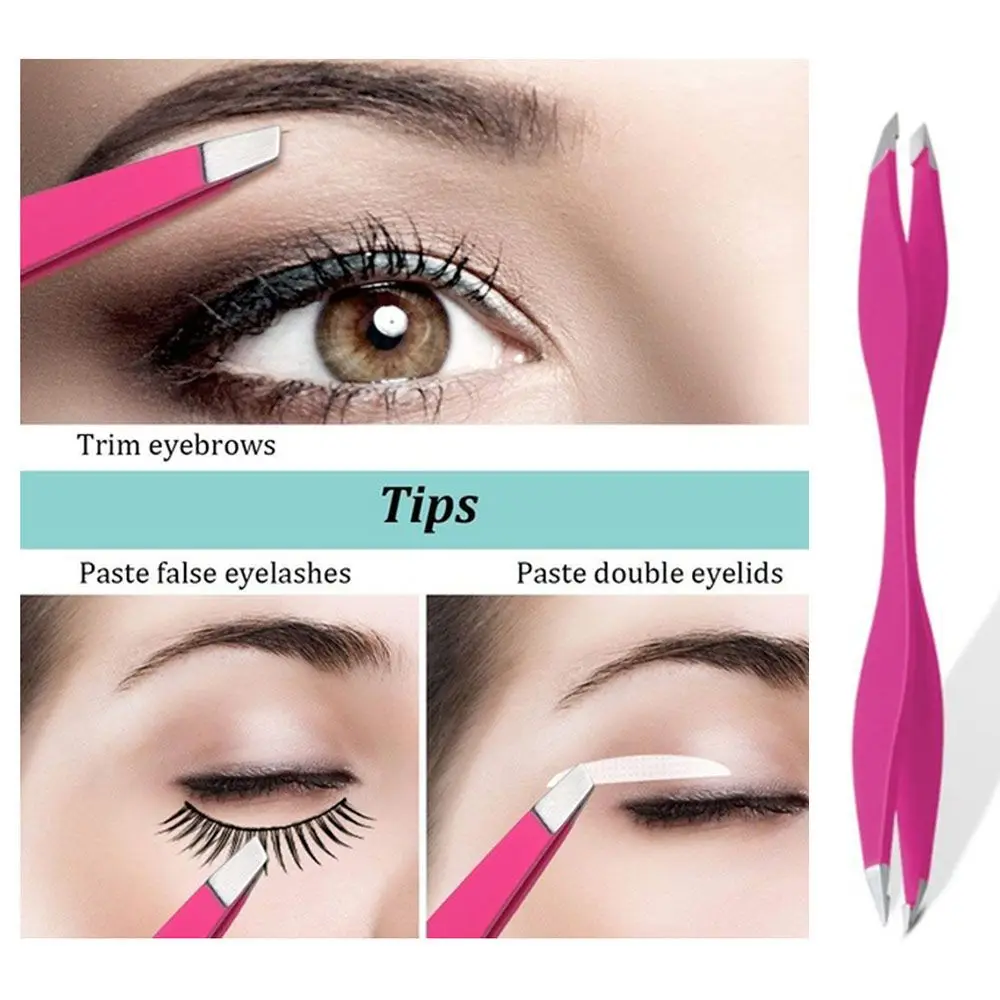 To Use For Maquiagem Anti-Static Eyelash Extension Pincet Tweezers Double Ends Eyebrow Tweezer Threading Tweezers Makeup Tools